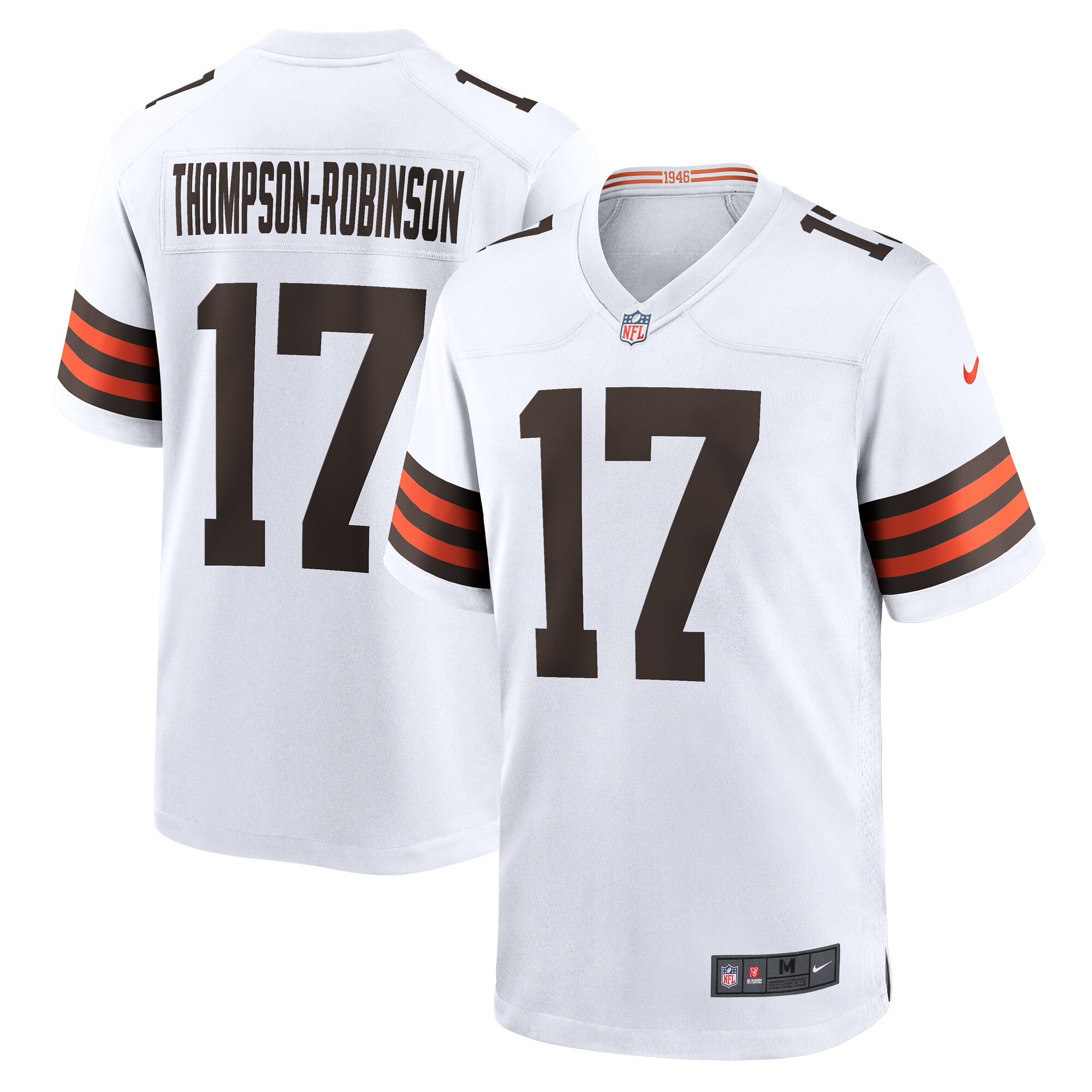 Men's Cleveland Browns Dorian Thompson-Robinson White Game Jersey JS9109 nicesnker