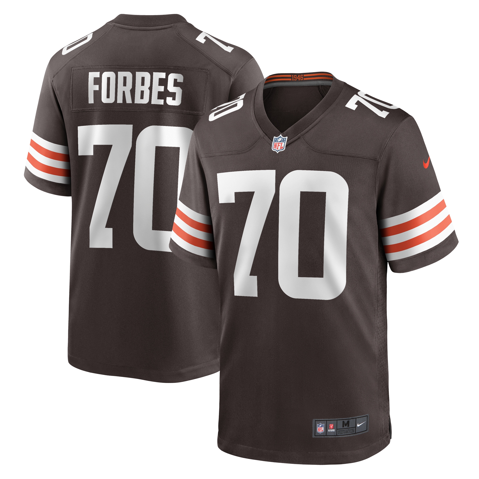 Men's Cleveland Browns Drew Forbes Brown Team Game Jersey JS9606 nicesnker