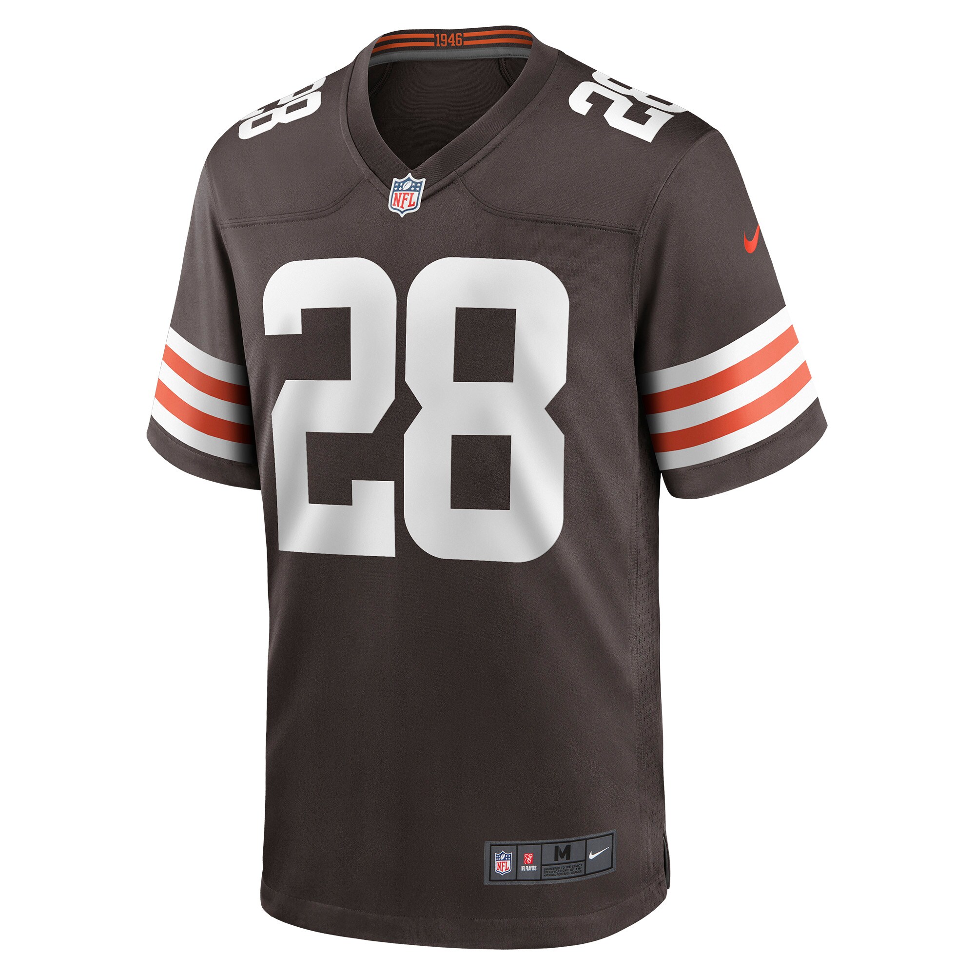 Alternative view of Men's Cleveland Browns Jeremiah Owusu-Koramoah Brown Game Player Jersey JS8536 nicesnker