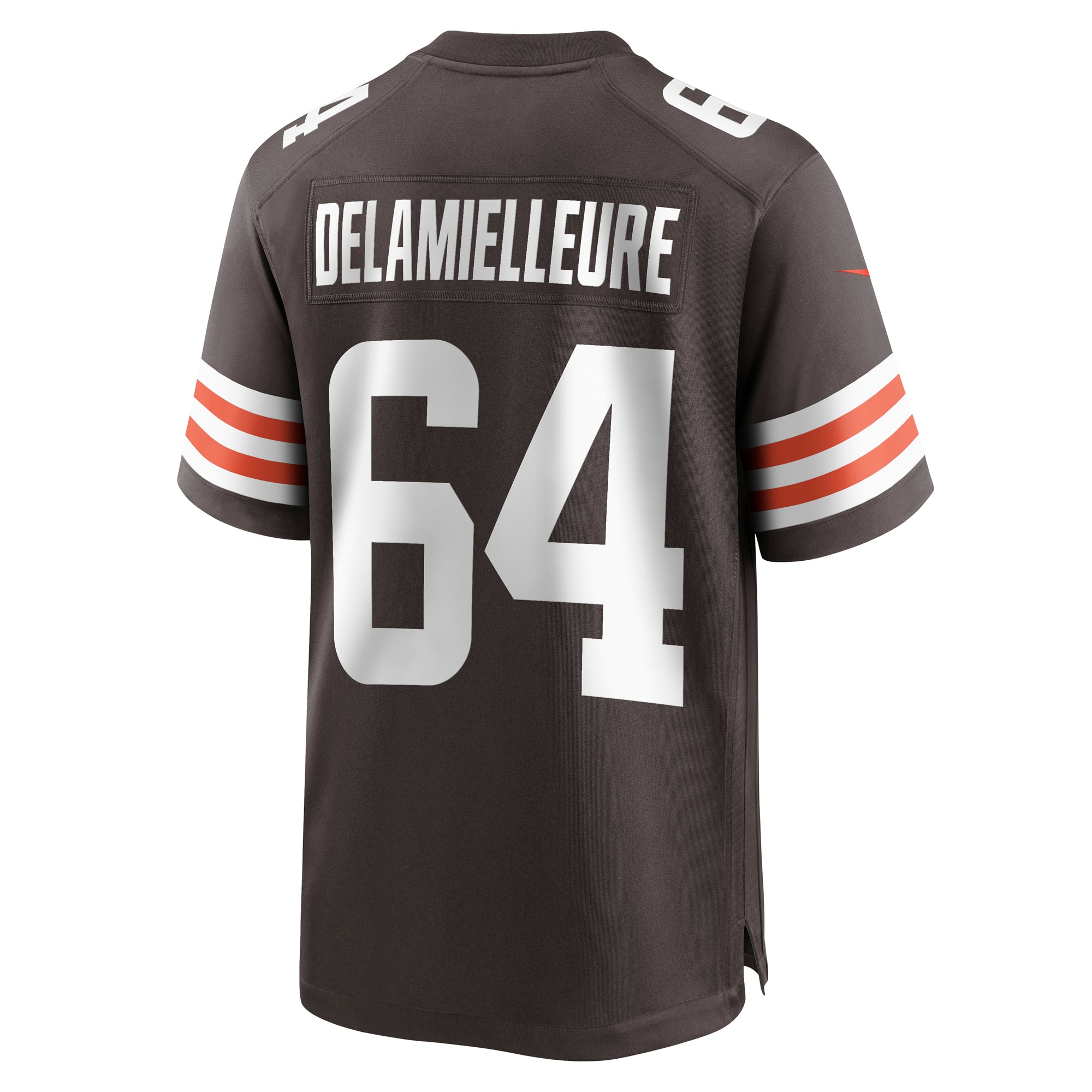 Men's Cleveland Browns Joe DeLamielleure Brown Game Retired Player Jersey JS5869 nicesnker - Image 3