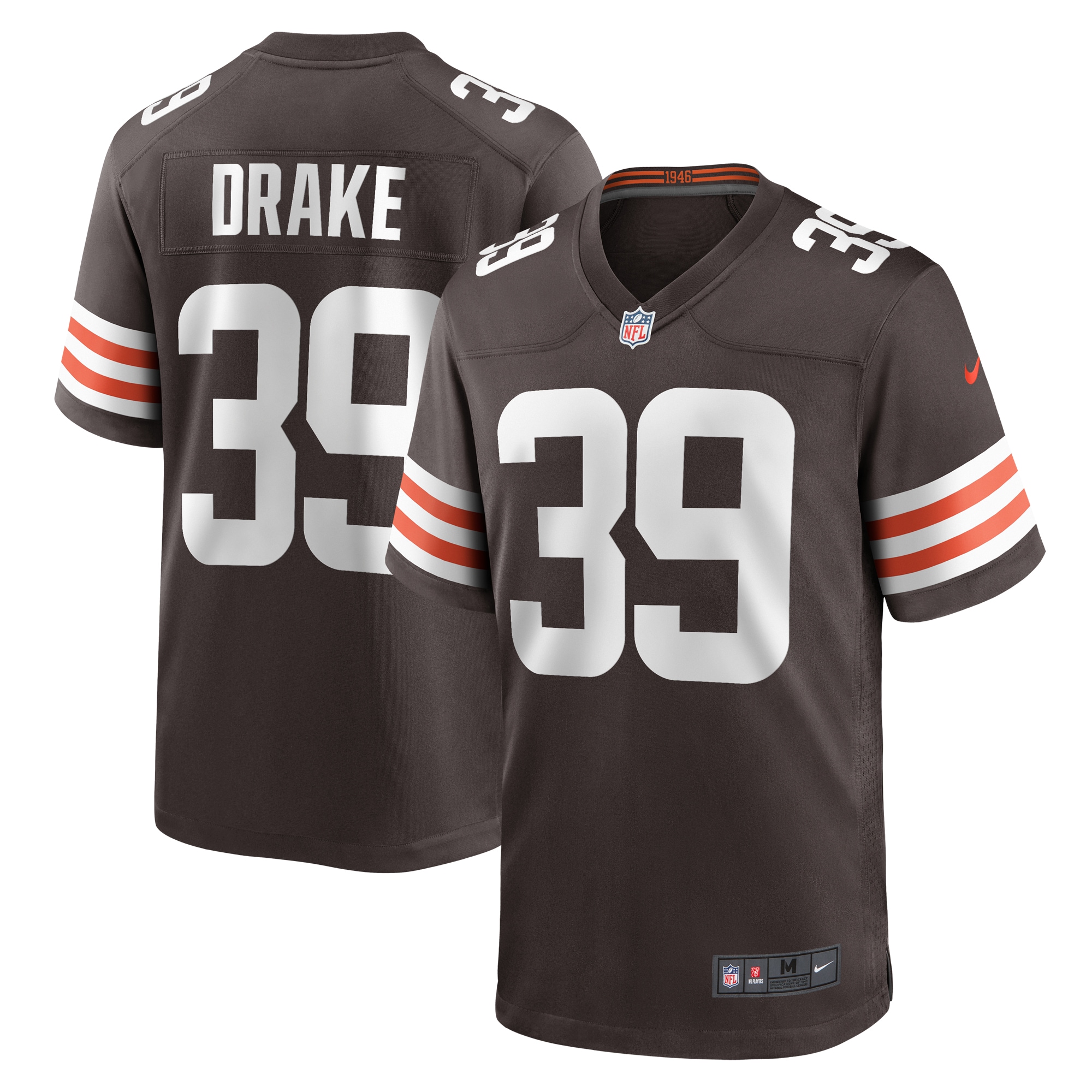Men's Cleveland Browns Kenyan Drake Brown Game Jersey JS4818 nicesnker