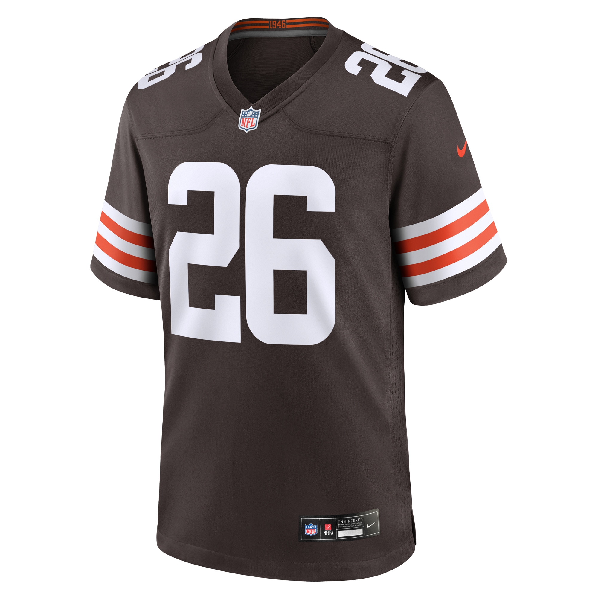 Alternative view of Men's Cleveland Browns Myles Harden Brown Team Game Jersey JS7938 nicesnker
