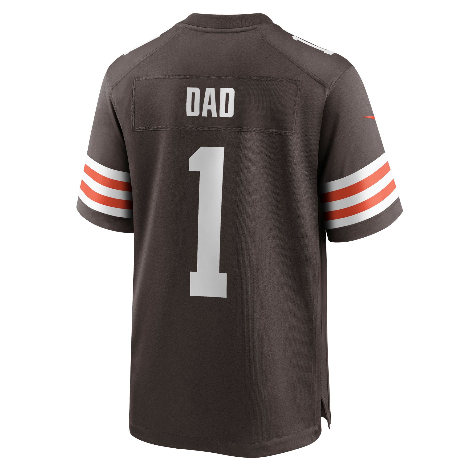 Men's Cleveland Browns Number 1 Dad Brown Game Jersey JS9668 nicesnker - Image 3