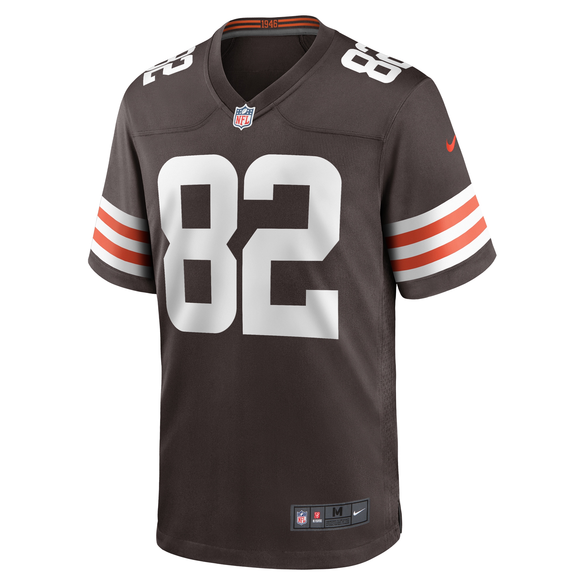 Alternative view of Men's Cleveland Browns Trinity Benson Brown Team Game Jersey JS9380 nicesnker