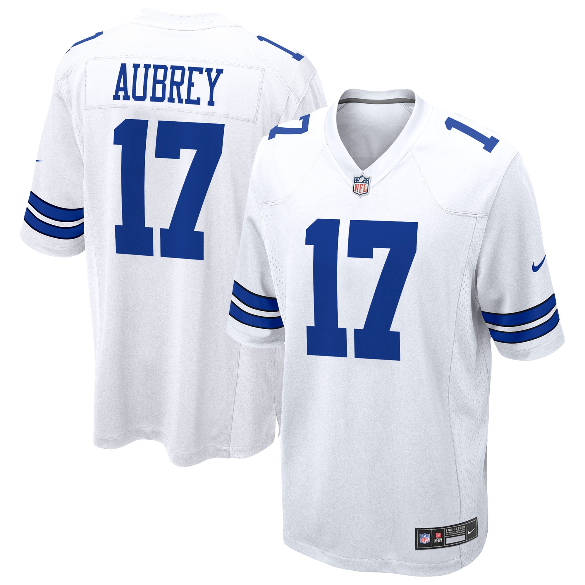 Men's Dallas Cowboys Brandon Aubrey White Game Jersey JS6620 nicesnker
