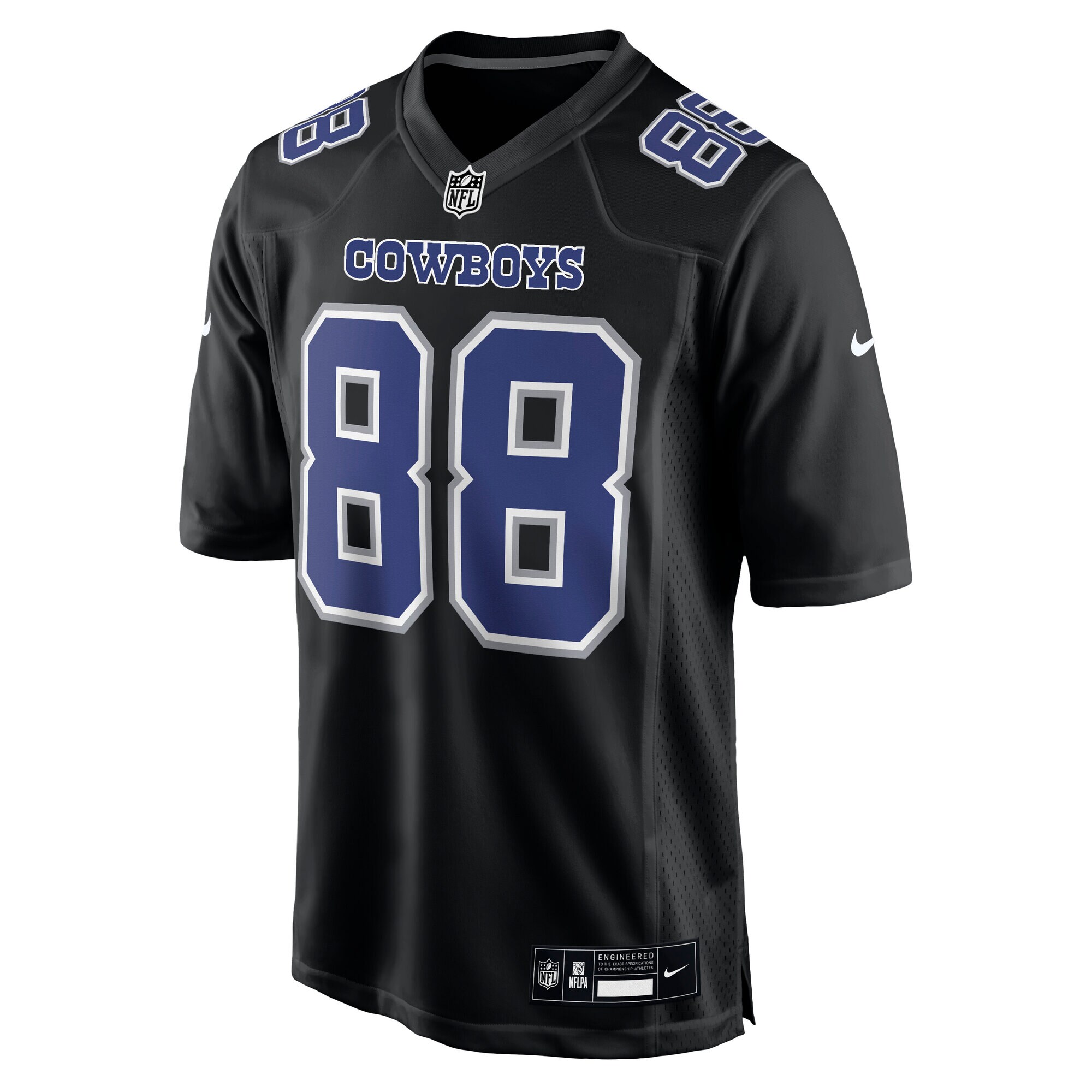 Alternative view of Men's Dallas Cowboys CeeDee Lamb Carbon Black Fashion Game Jersey JS4281 nicesnker
