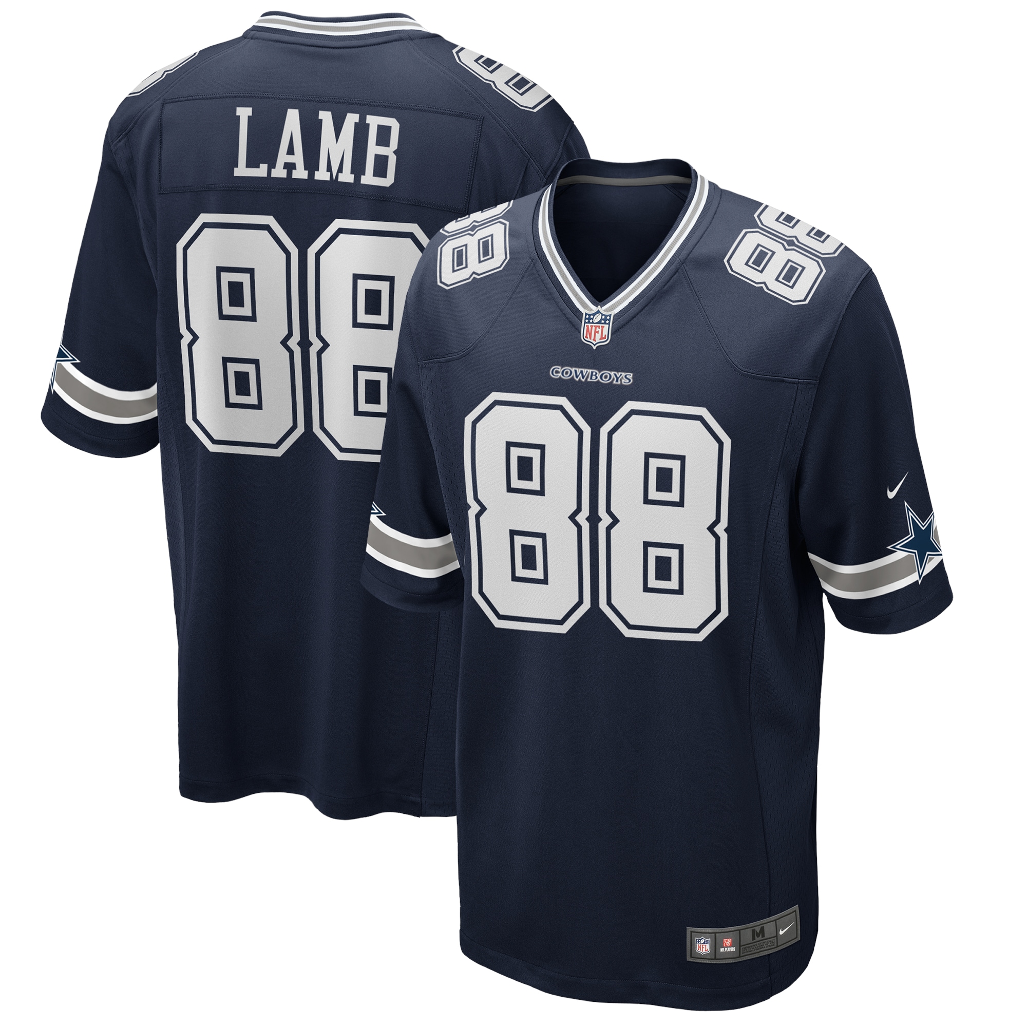 Men's Dallas Cowboys CeeDee Lamb Navy Game Jersey JS7123 nicesnker