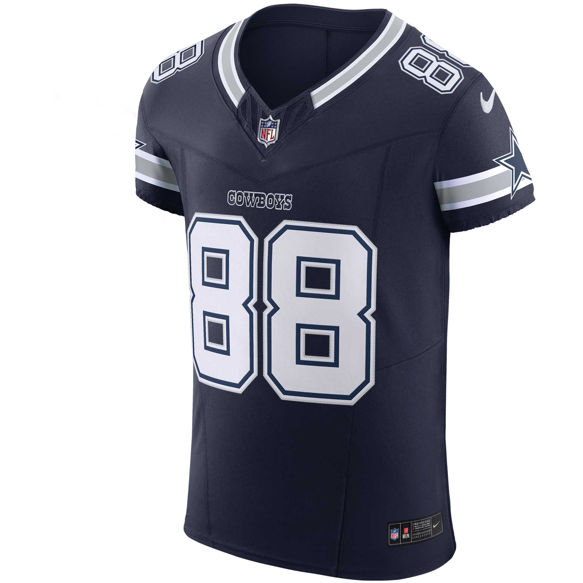 Alternative view of Men's Dallas Cowboys CeeDee Lamb Navy Vapor F.U.S.E. Elite Jersey JS8653 nicesnker