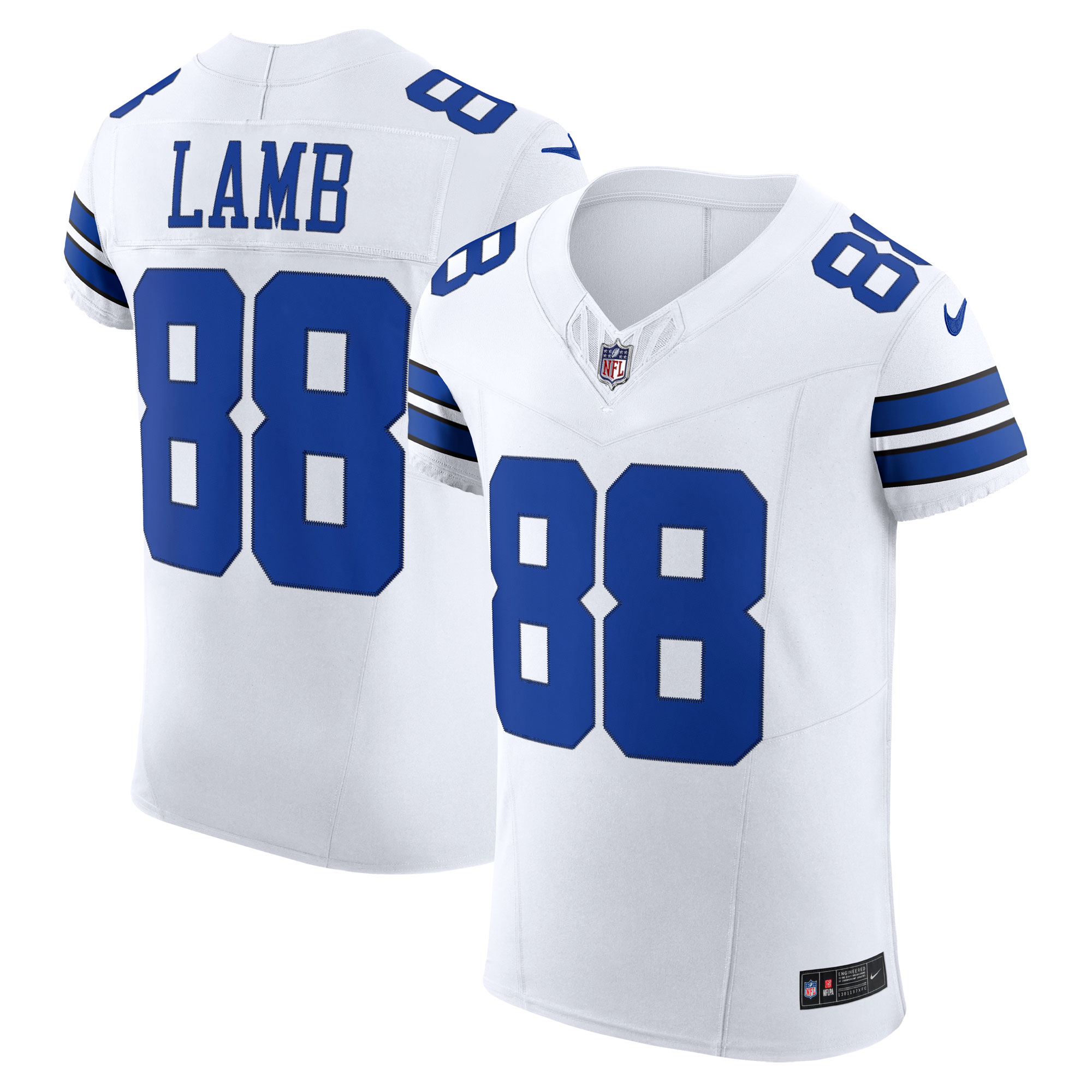 Men's Dallas Cowboys CeeDee Lamb White Vapor F.U.S.E. Elite Jersey JS6625 nicesnker