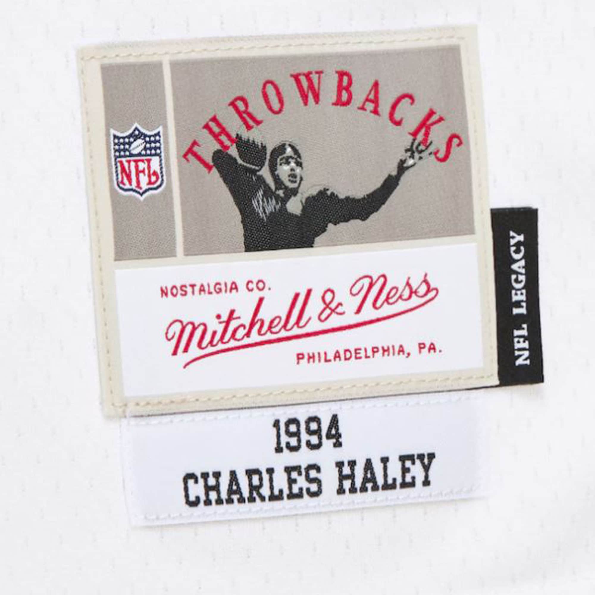 Men's Dallas Cowboys Charles Haley Mitchell & Ness White 1994 Alternate Legacy Jersey JS2023 nicesnker - Image 3