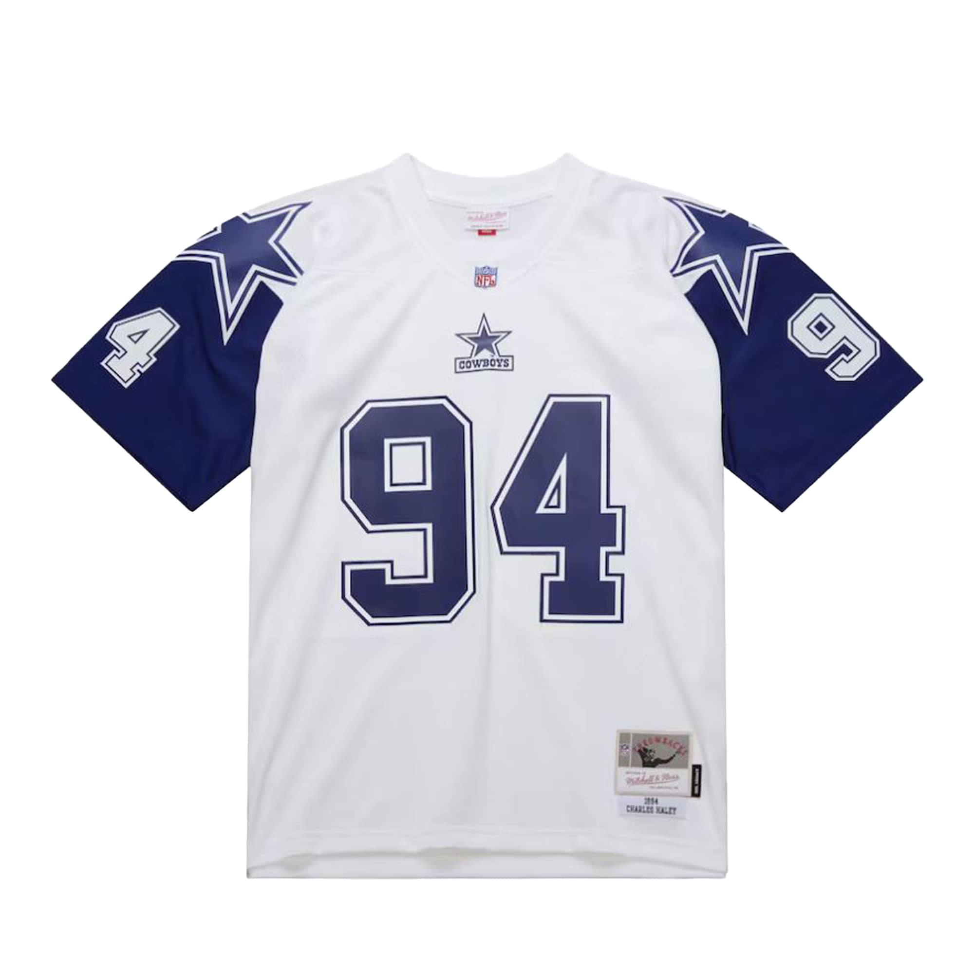 Men's Dallas Cowboys Charles Haley Mitchell & Ness White 1994 Alternate Legacy Jersey JS2023 nicesnker