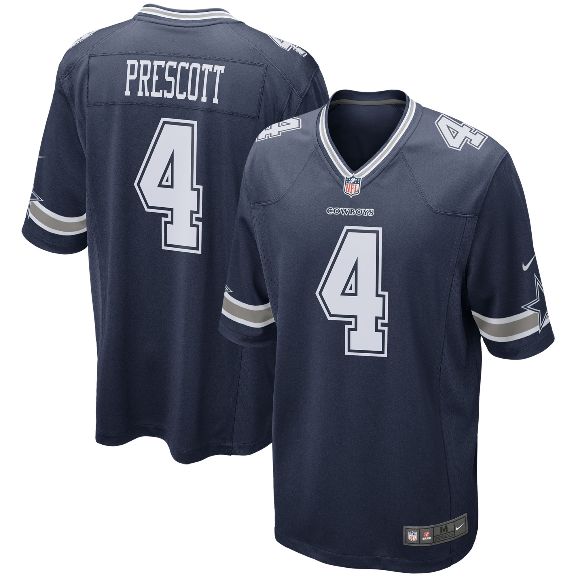 Men's Dallas Cowboys Dak Prescott Navy Game Team Jersey JS7618 nicesnker