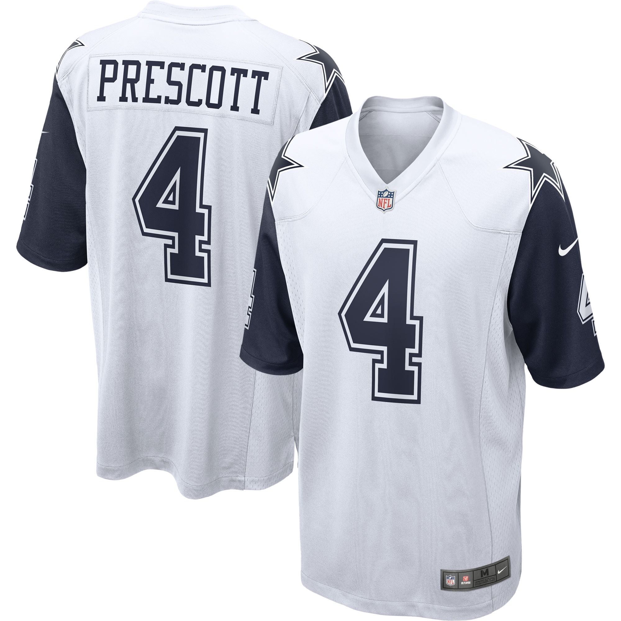 Men's Dallas Cowboys Dak Prescott White Alternate Game Jersey JS7576 nicesnker