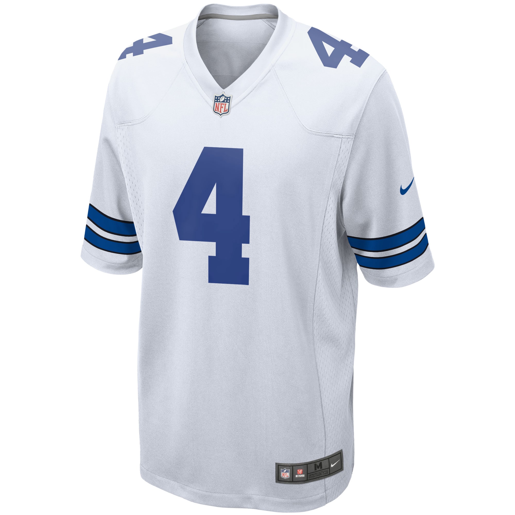 Alternative view of Men's Dallas Cowboys Dak Prescott White Game Team Jersey JS9468 nicesnker