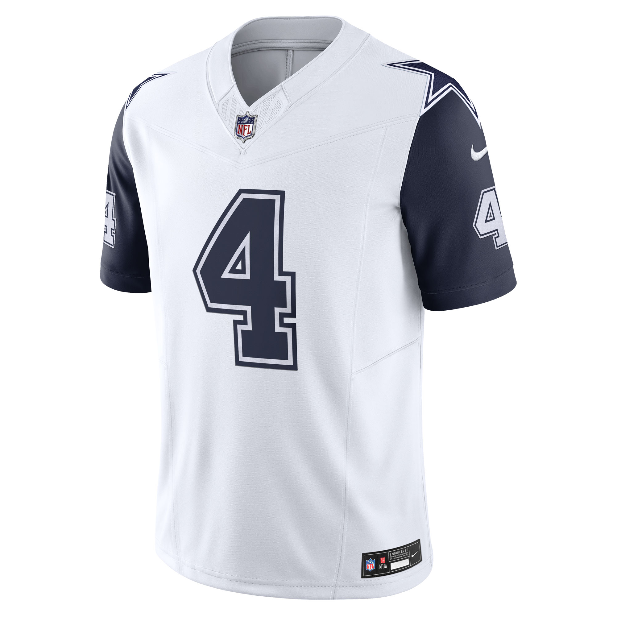 Alternative view of Men's Dallas Cowboys Dak Prescott White Vapor F.U.S.E. Limited Jersey JS6634 nicesnker