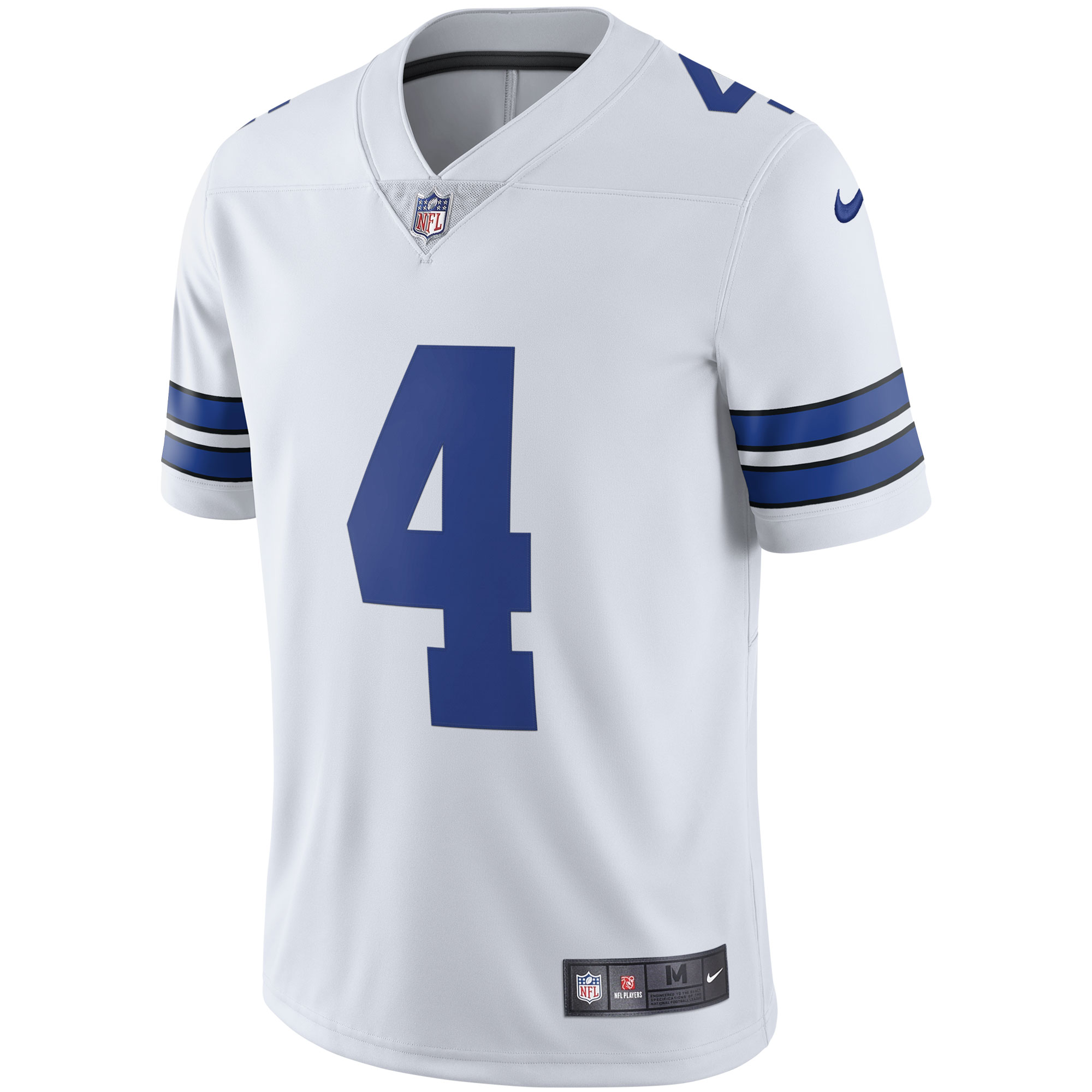 Alternative view of Men's Dallas Cowboys Dak Prescott White Vapor Limited Player Jersey JS1448 nicesnker