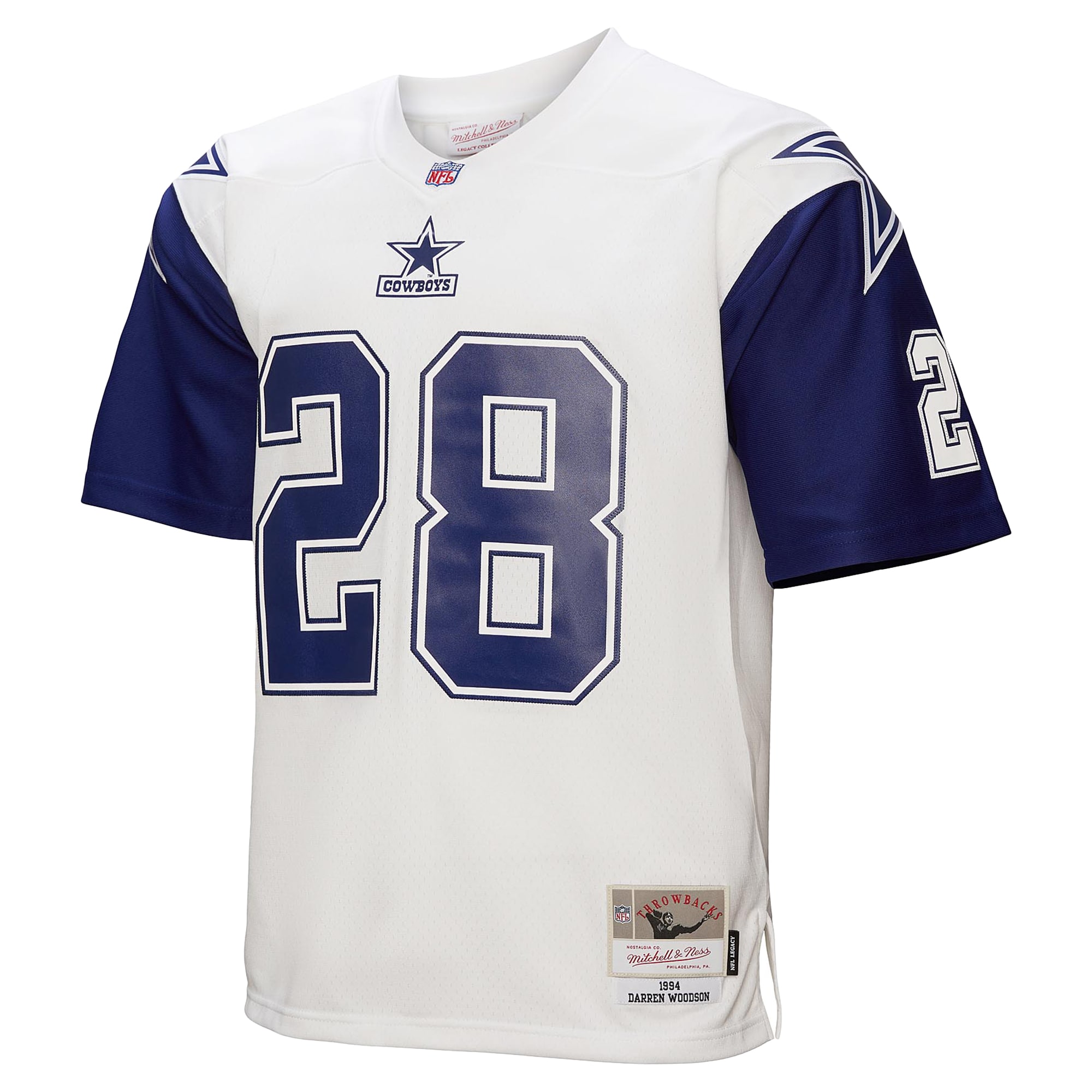 Alternative view of Men's Dallas Cowboys Darren Woodson Mitchell & Ness White 1994 Alternate Legacy Jersey JS8473 nicesnker