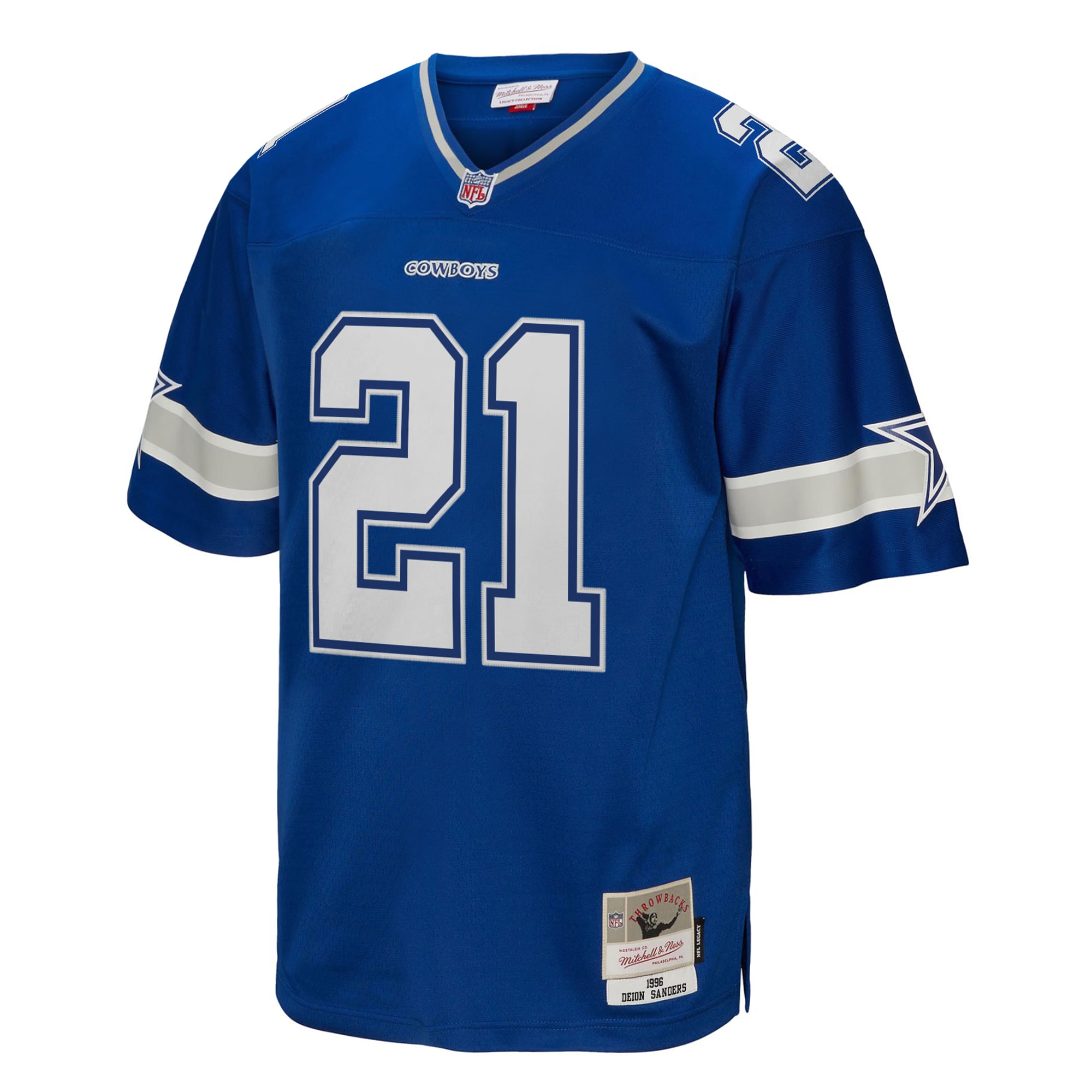 Alternative view of Men's Dallas Cowboys Deion Sanders Mitchell & Ness Navy Legacy Jersey JS1464 nicesnker