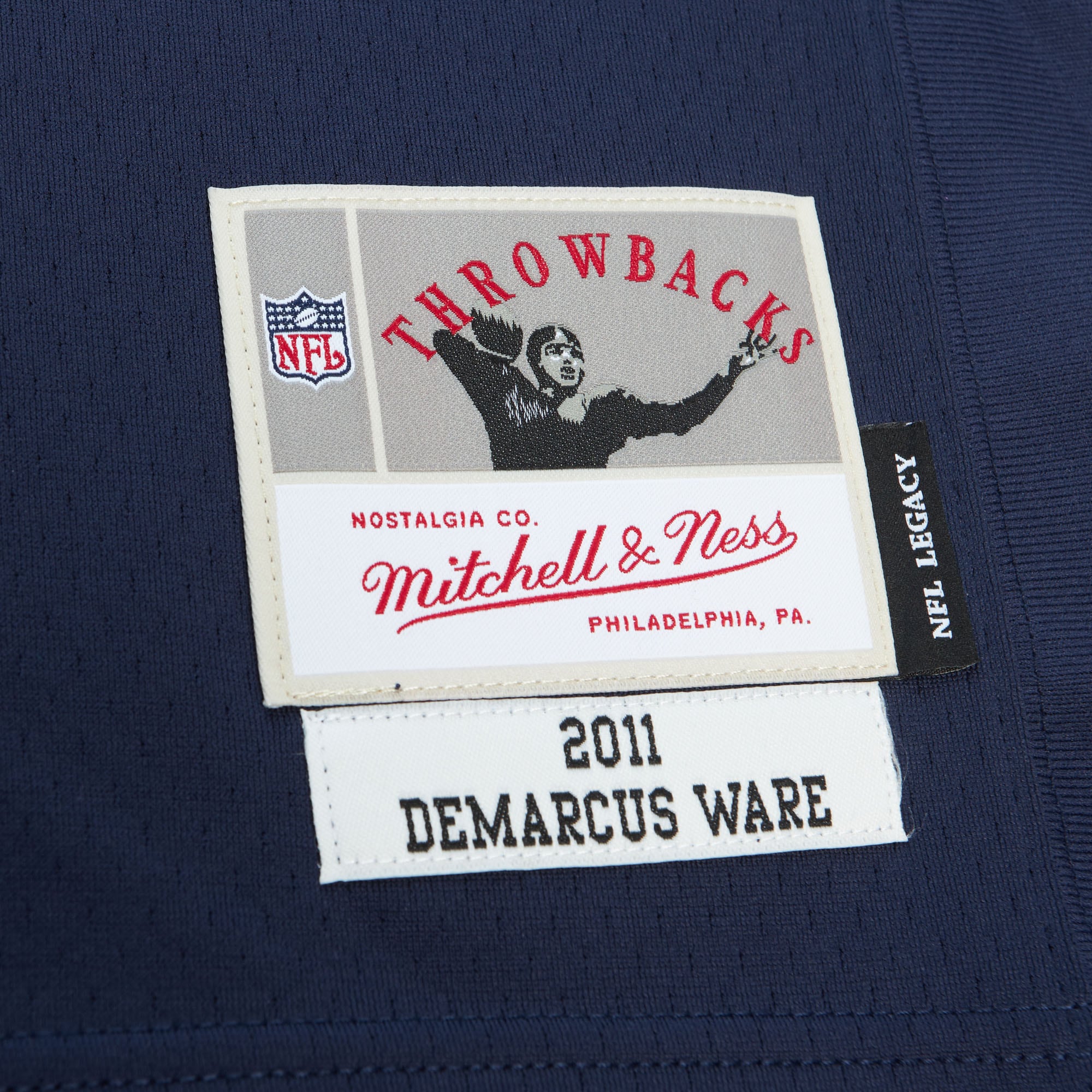 Men's Dallas Cowboys DeMarcus Ware Mitchell & Ness Navy 2011 Alternate Legacy Jersey JS5637 nicesnker - Image 4