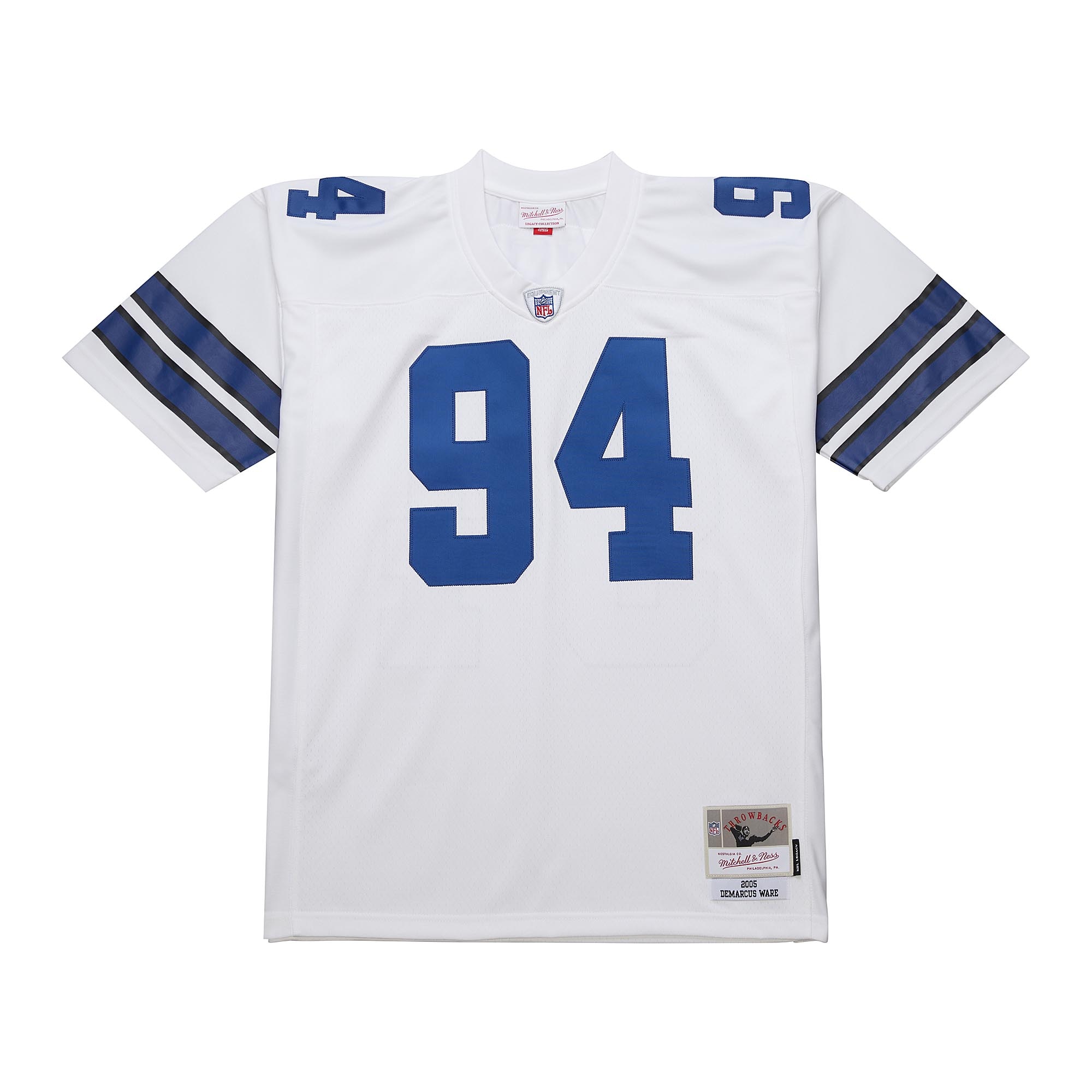 Men's Dallas Cowboys DeMarcus Ware Mitchell & Ness White 2005 Legacy Jersey JS4409 nicesnker