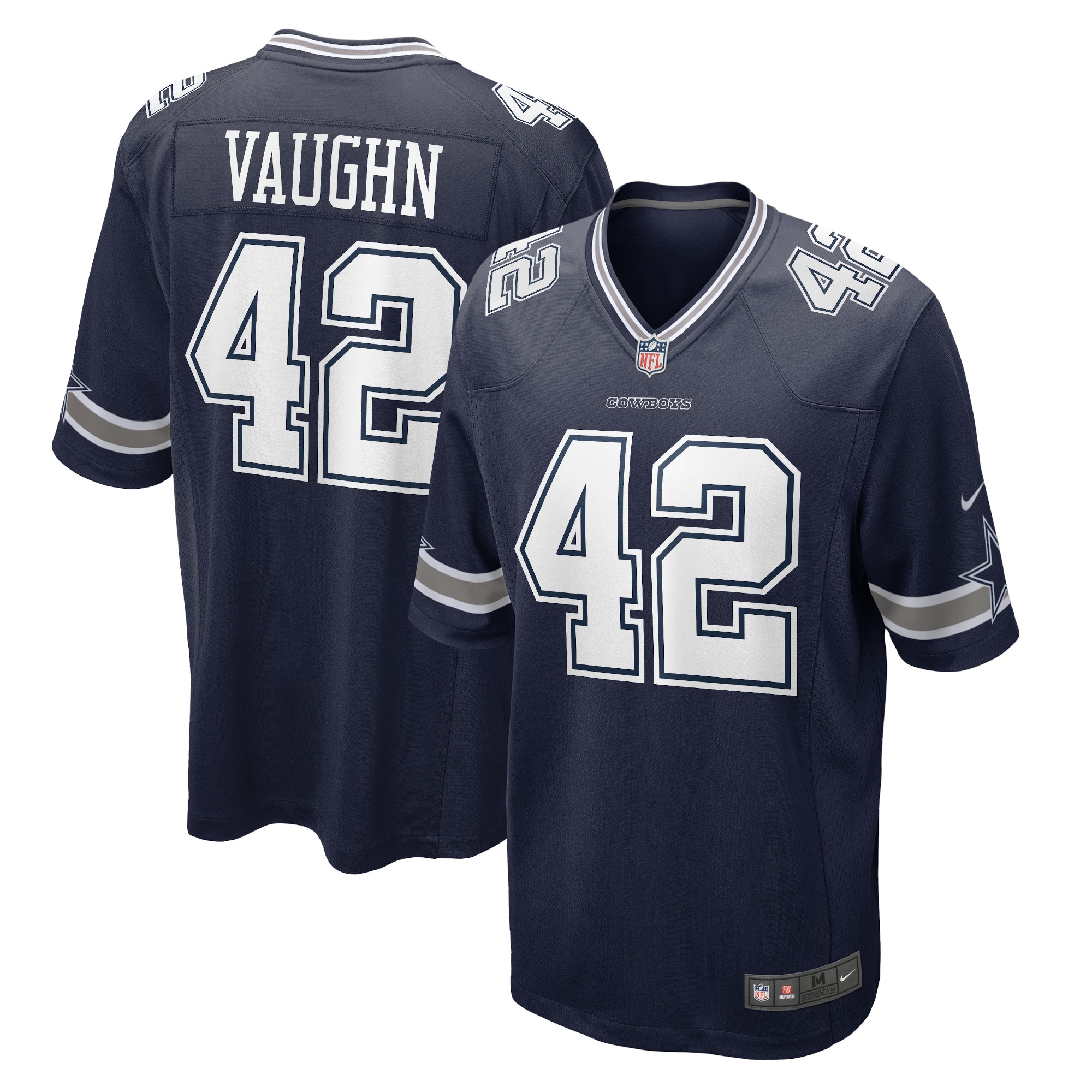 Men's Dallas Cowboys Deuce Vaughn Navy Game Jersey JS9467 nicesnker