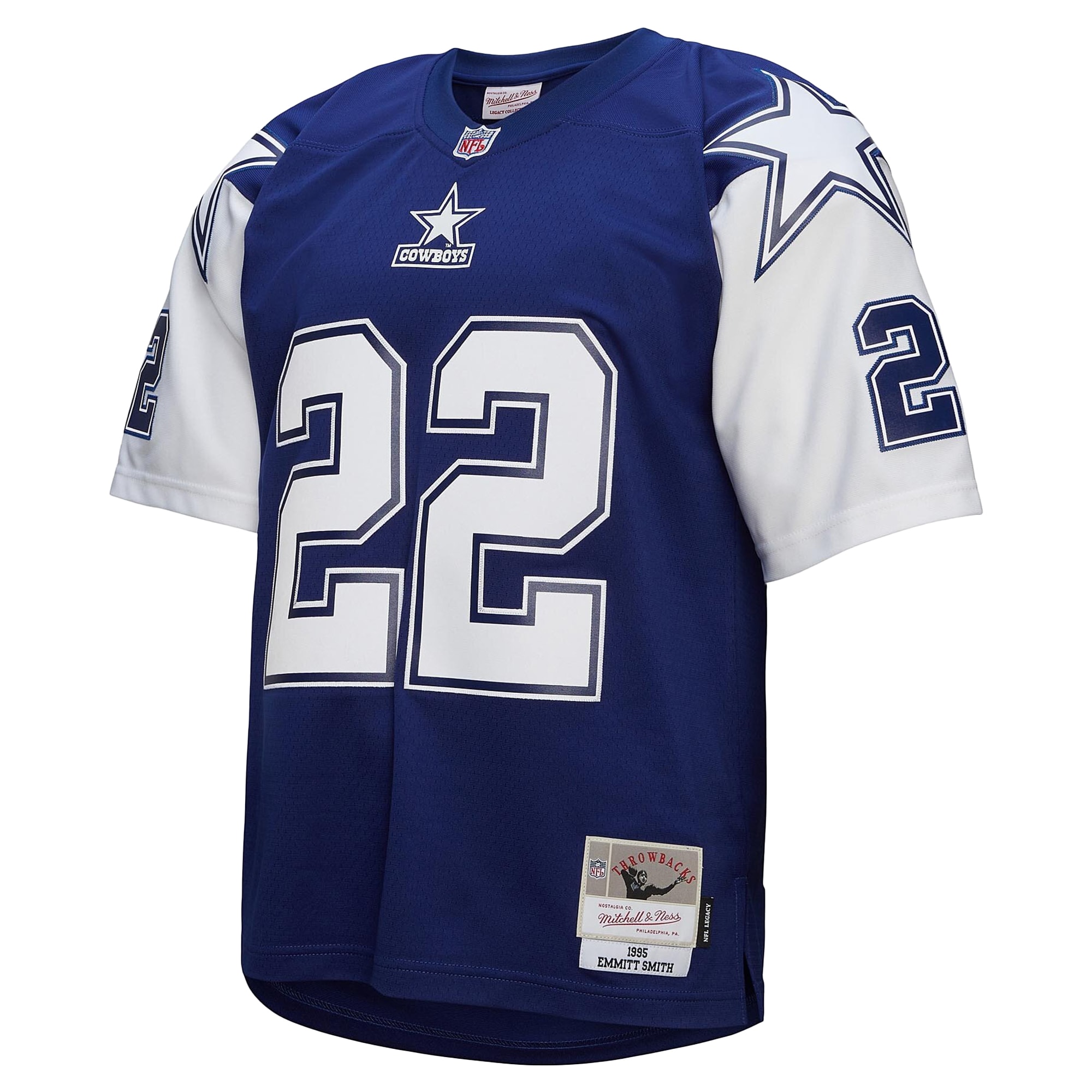 Alternative view of Men's Dallas Cowboys Emmitt Smith Mitchell & Ness Navy Legacy Jersey JS3292 nicesnker