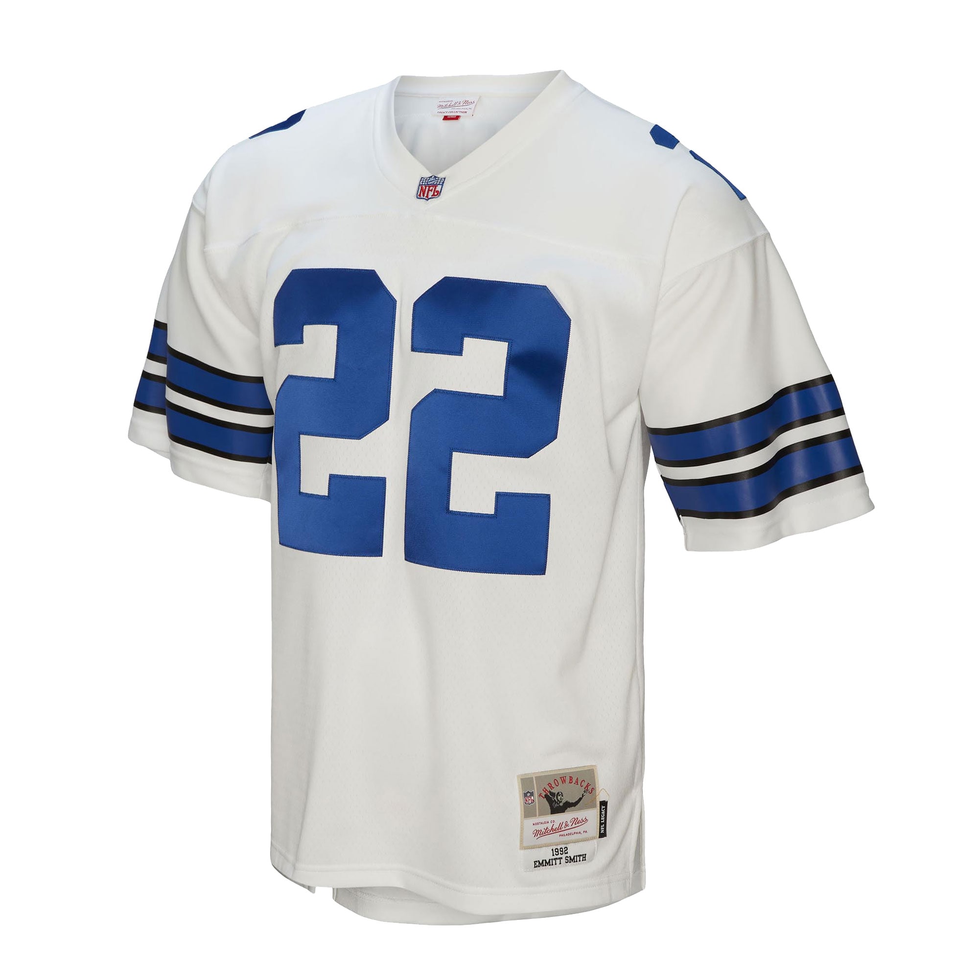 Alternative view of Men's Dallas Cowboys Emmitt Smith Mitchell & Ness White Legacy Jersey JS8366 nicesnker
