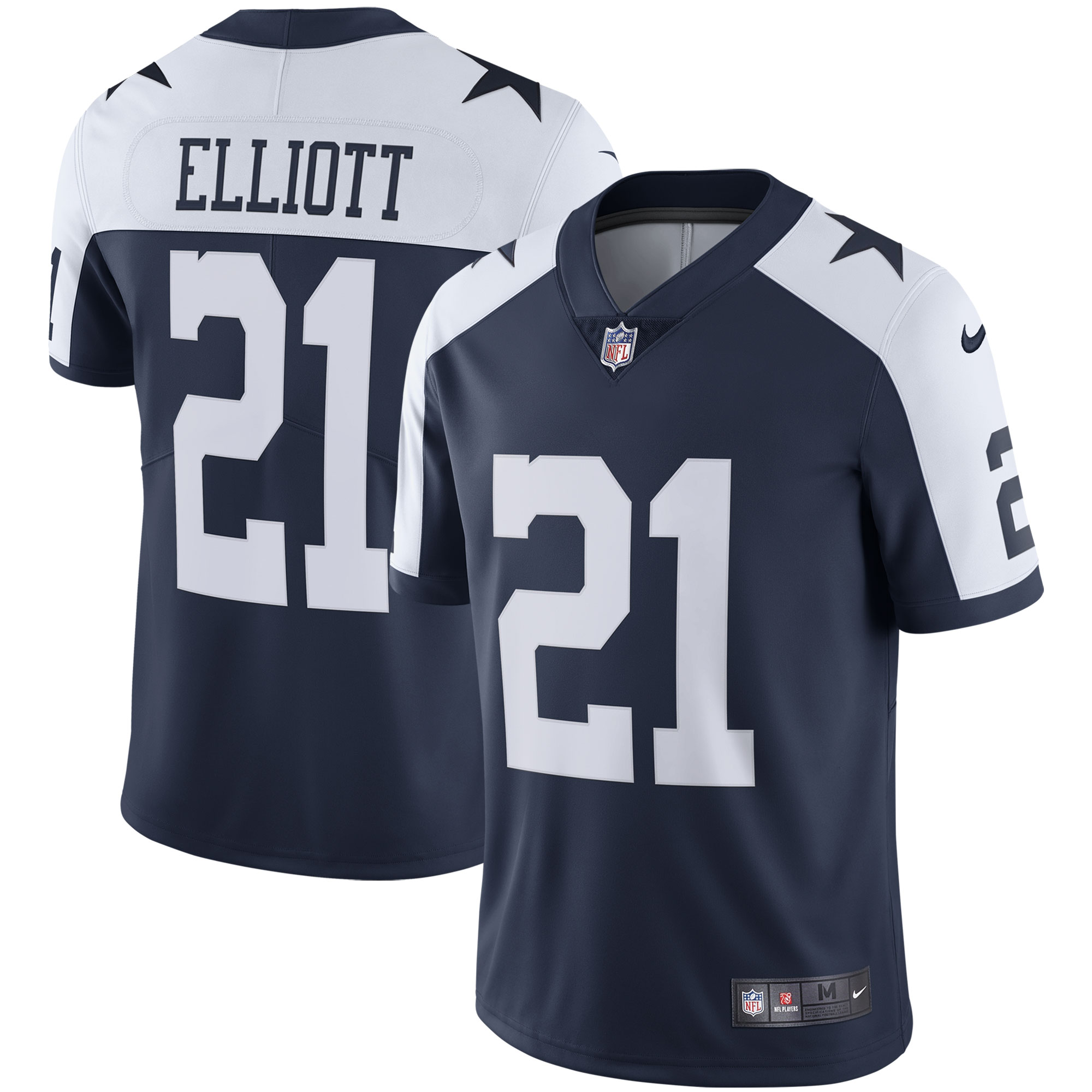 Men's Dallas Cowboys Ezekiel Elliott Navy Alternate Vapor Limited Jersey JS3932 nicesnker