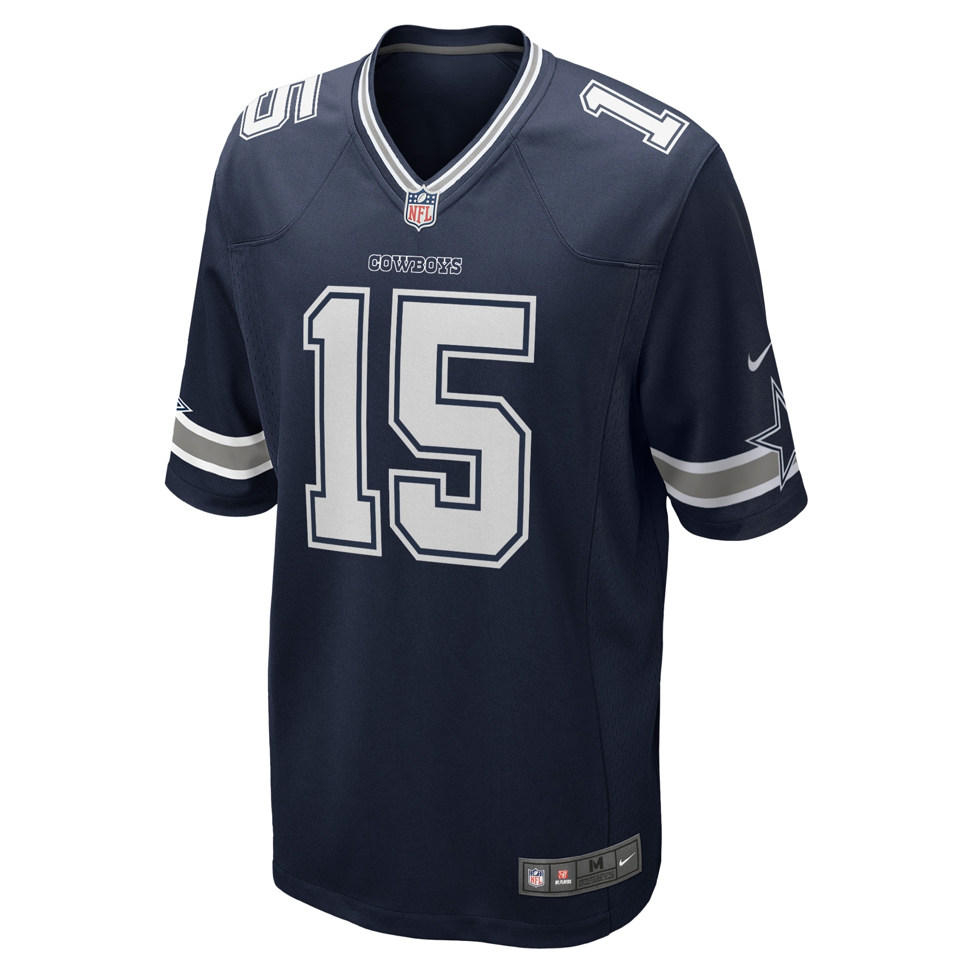 Alternative view of Men's Dallas Cowboys Ezekiel Elliott Navy Team Game Jersey JS2849 nicesnker