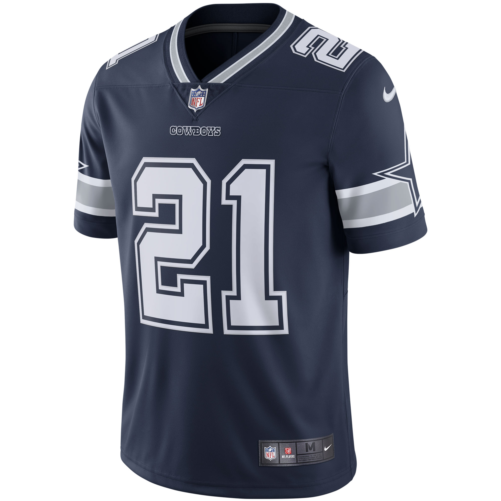 Alternative view of Men's Dallas Cowboys Ezekiel Elliott Navy Vapor Limited Jersey JS6756 nicesnker