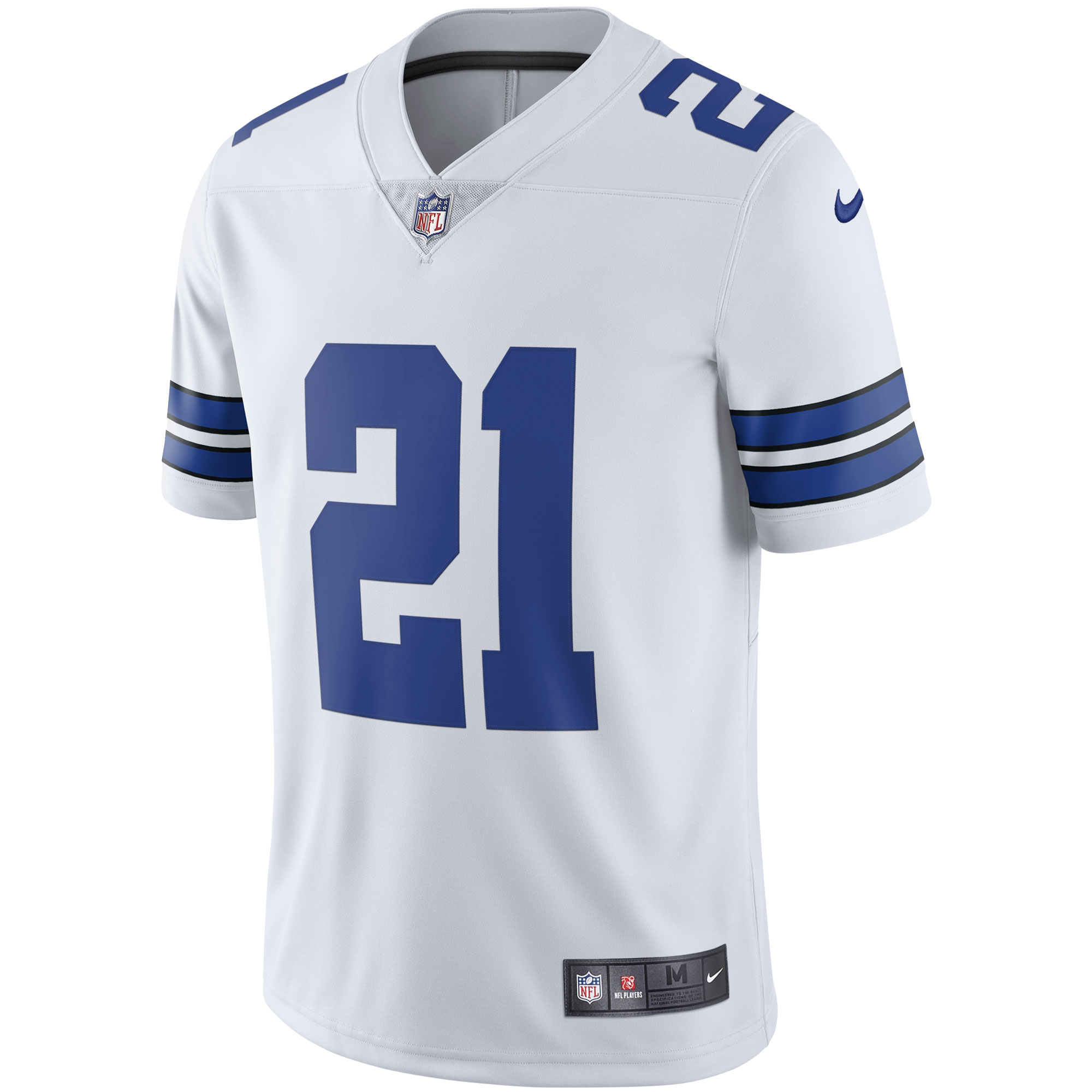 Alternative view of Men's Dallas Cowboys Ezekiel Elliott White Vapor Limited Player Jersey JS3968 nicesnker