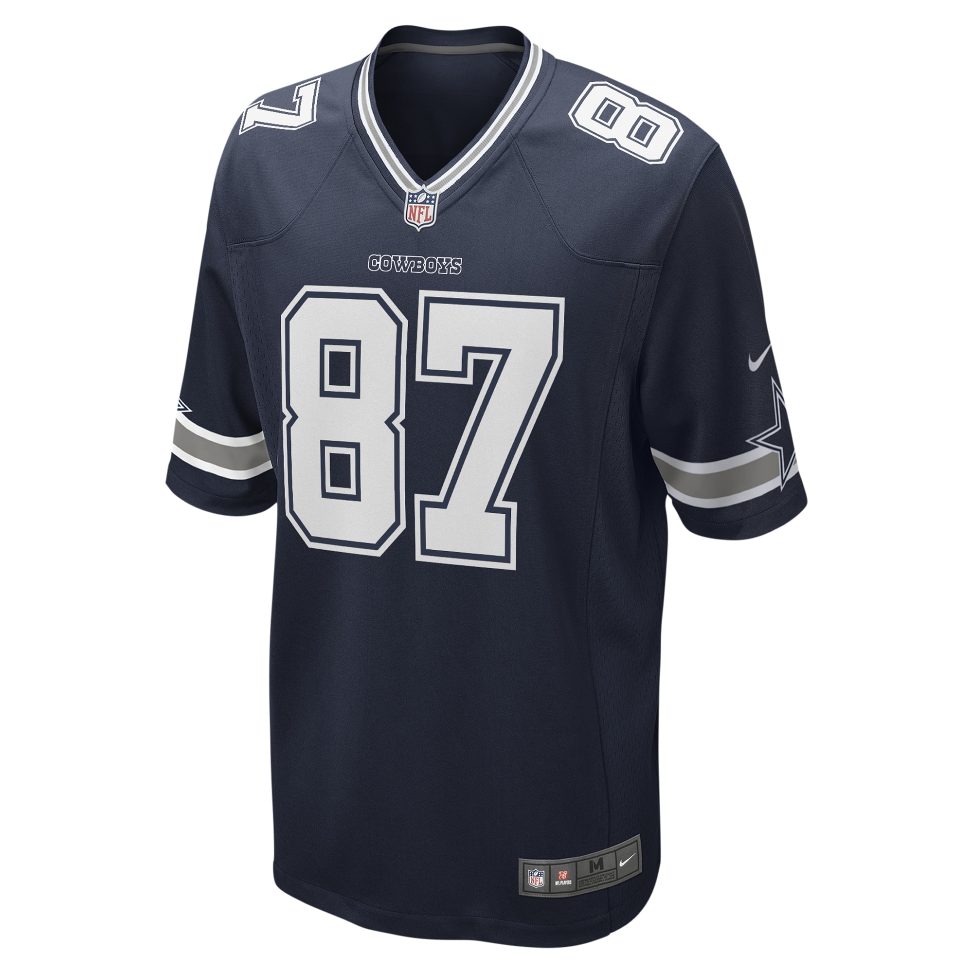 Alternative view of Men's Dallas Cowboys Jake Ferguson Navy Team Game Jersey JS7287 nicesnker