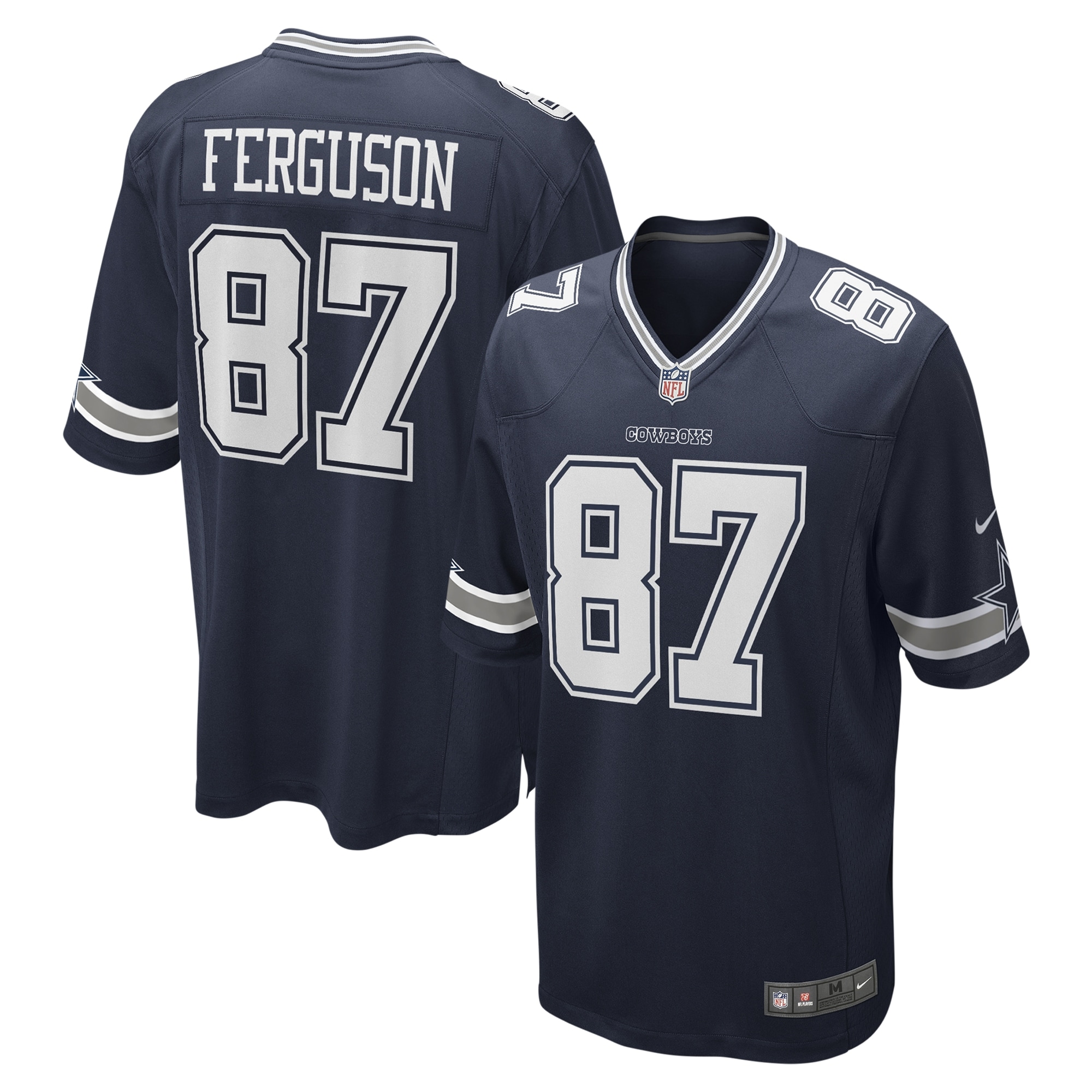 Men's Dallas Cowboys Jake Ferguson Navy Team Game Jersey JS7287 nicesnker