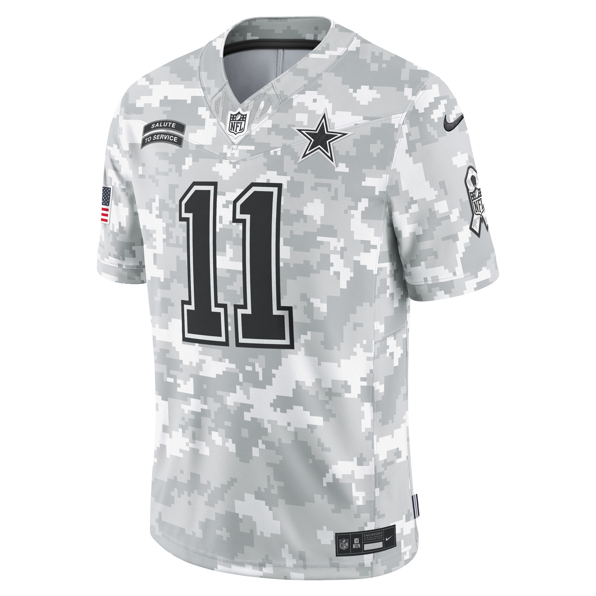 Alternative view of Men's Dallas Cowboys Micah Parsons Arctic Camo 2024 Salute to Service Limited Jersey JS7564 nicesnker