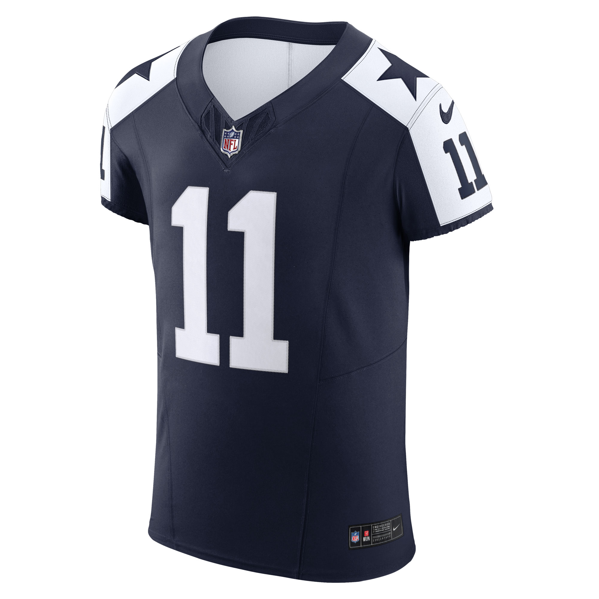 Alternative view of Men's Dallas Cowboys Micah Parsons Navy Alternate Vapor F.U.S.E. Elite Jersey JS3153 nicesnker