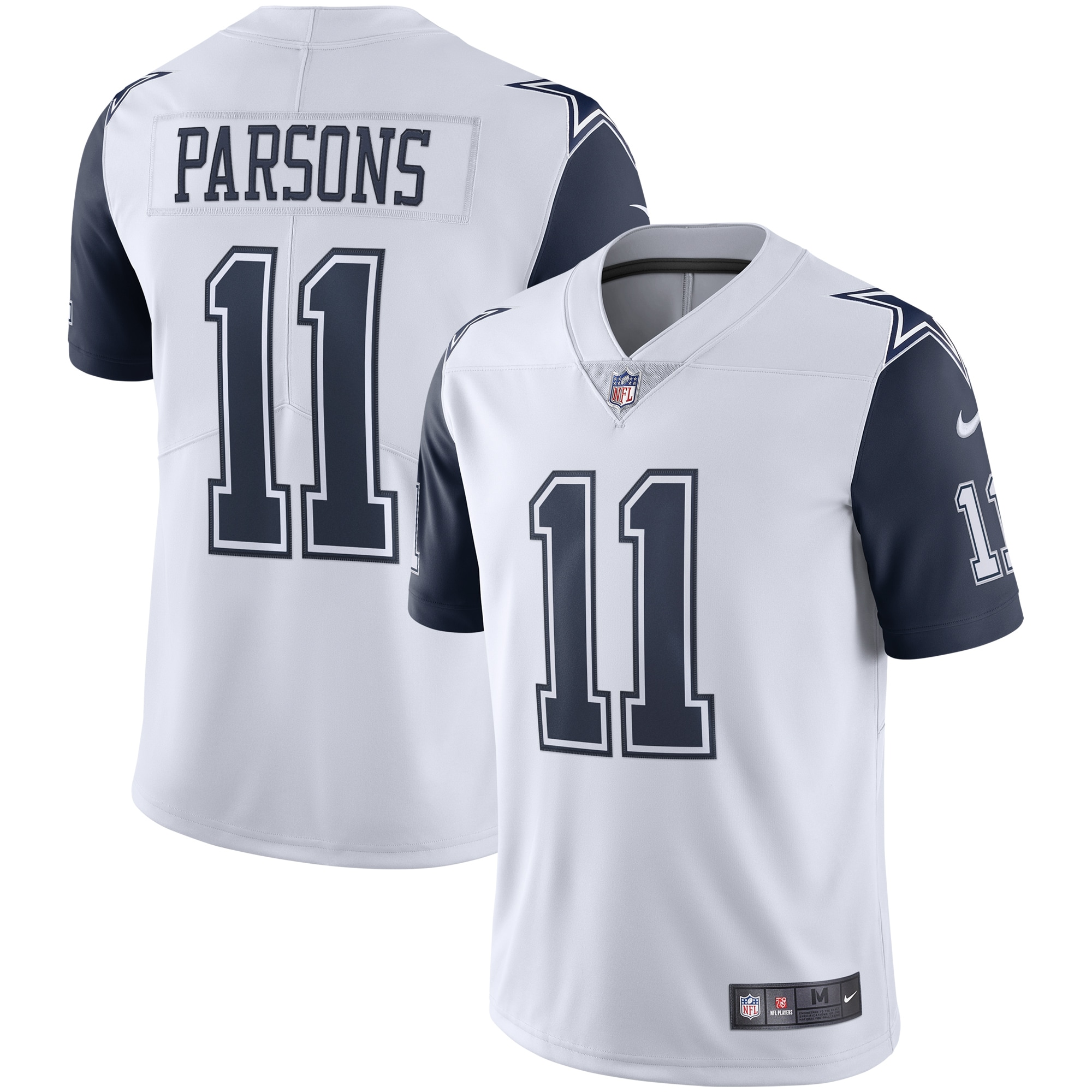 Men's Dallas Cowboys Micah Parsons White Alternate 2 Vapor Limited Jersey JS8665 nicesnker