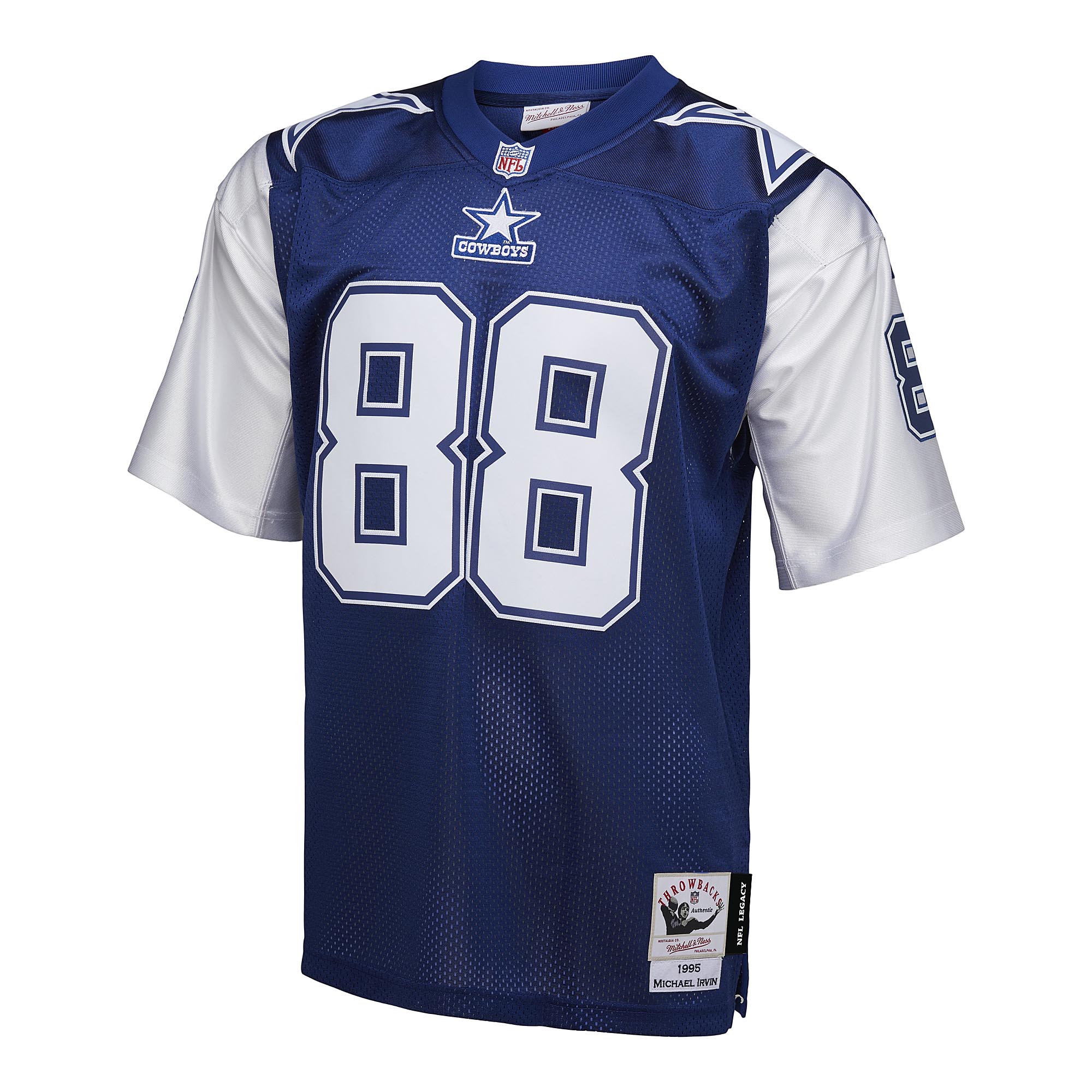 Alternative view of Men's Dallas Cowboys Michael Irvin Mitchell & Ness Navy Legacy Jersey JS4783 nicesnker
