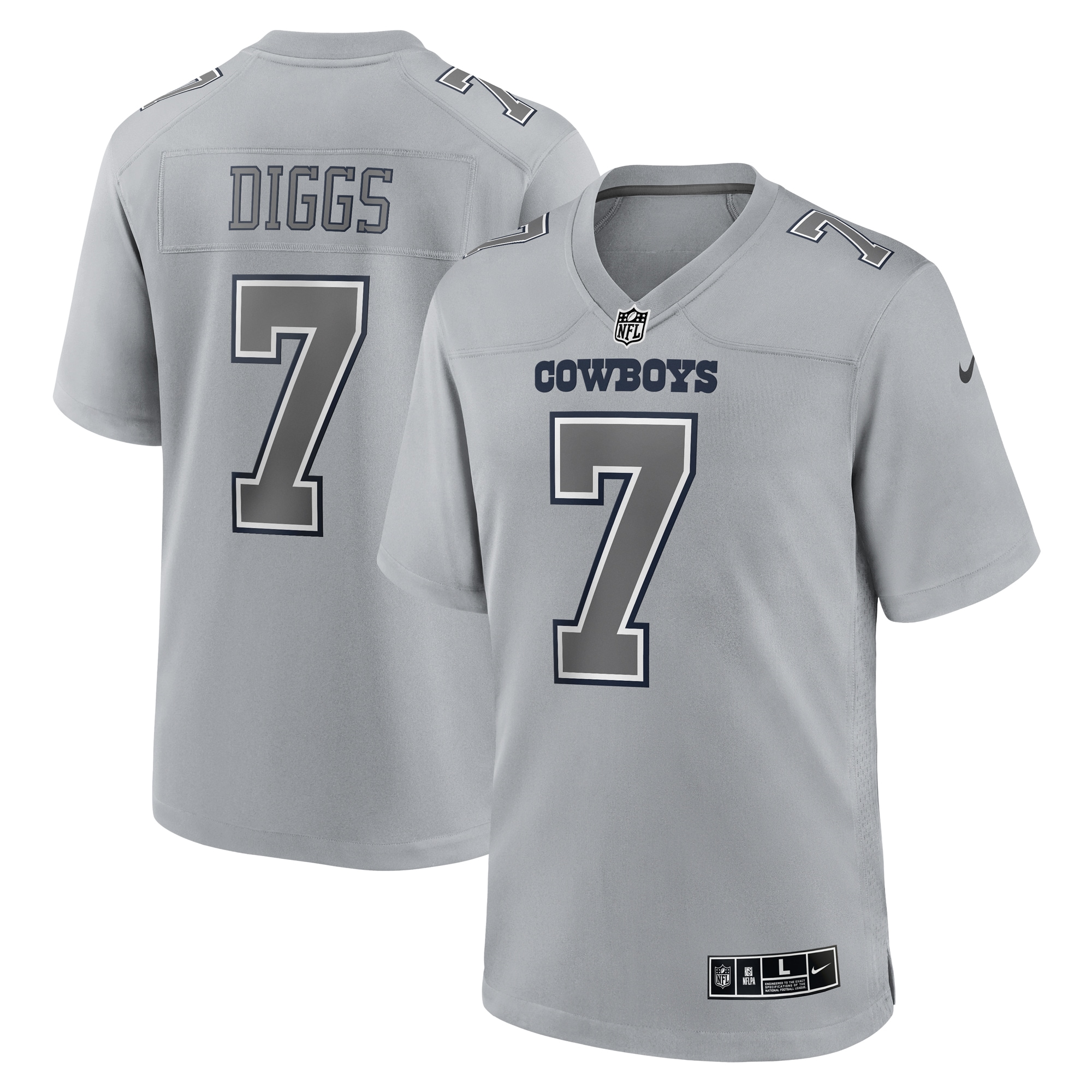 Men's Dallas Cowboys Trevon Diggs Gray Atmosphere Fashion Game Jersey JS5818 nicesnker