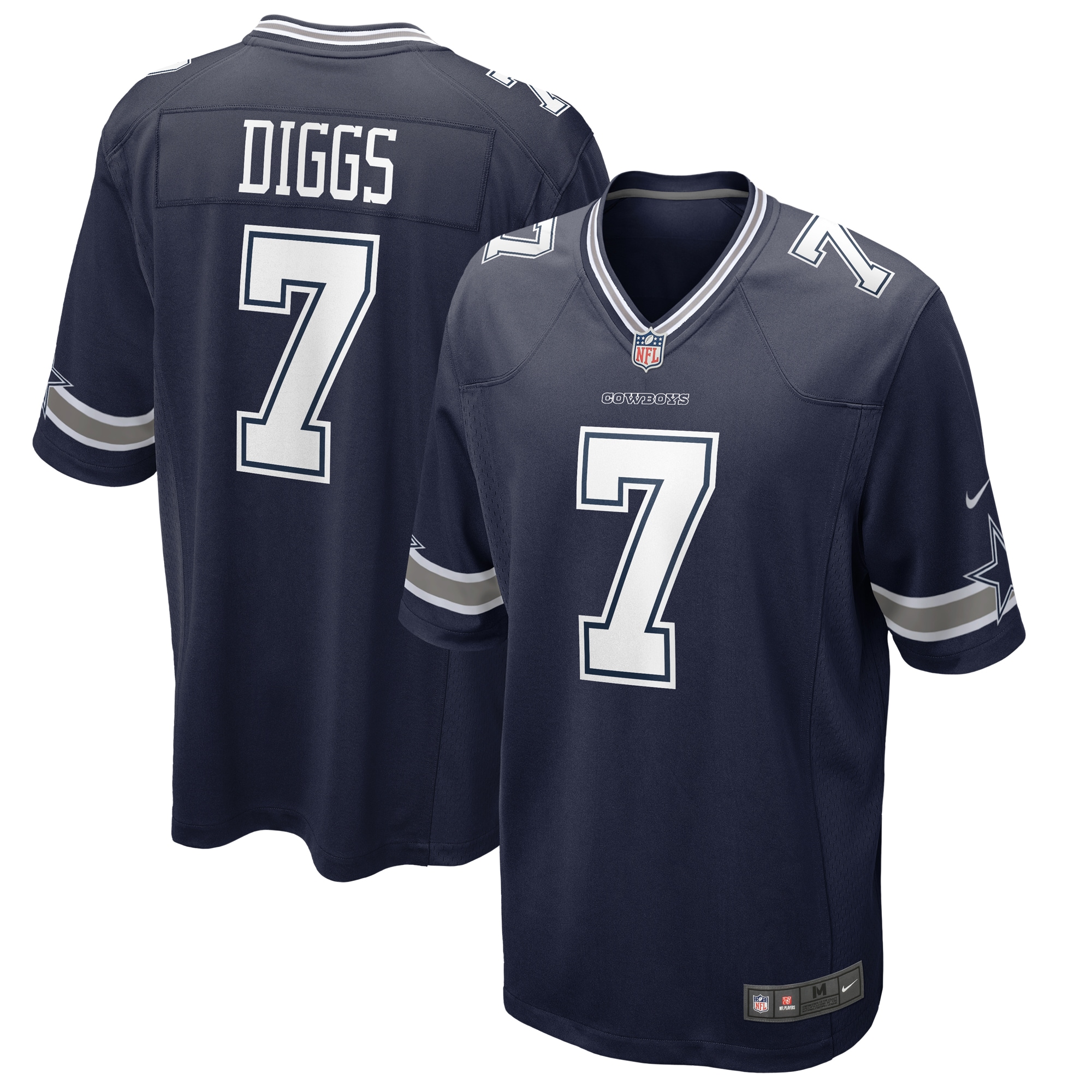 Men's Dallas Cowboys Trevon Diggs Navy Game Jersey JS8320 nicesnker