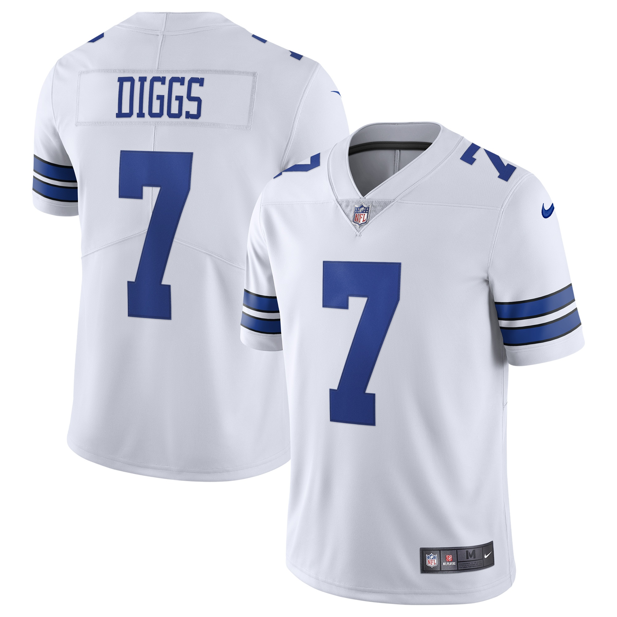 Men's Dallas Cowboys Trevon Diggs White Vapor Limited Jersey JS4506 nicesnker