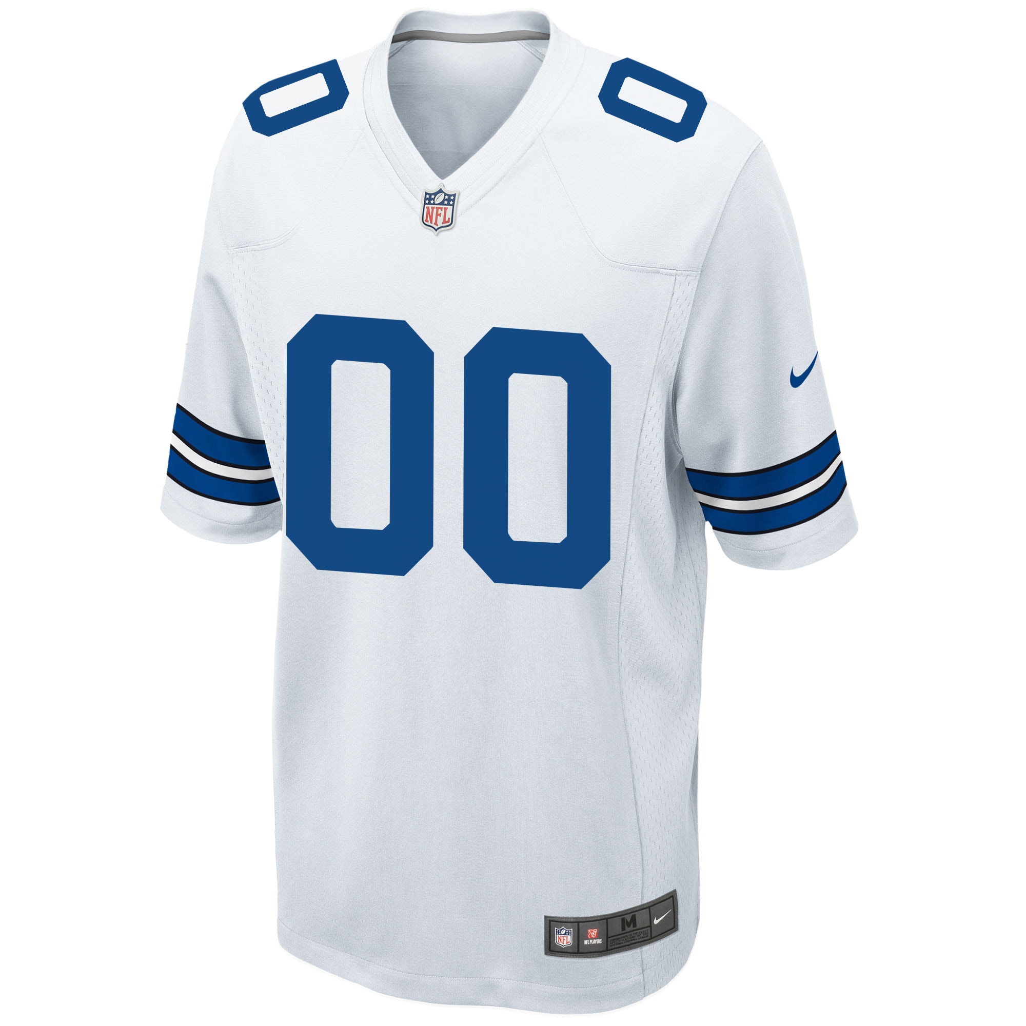 Alternative view of Men's Dallas Cowboys White Custom Game Jersey JS9115 nicesnker