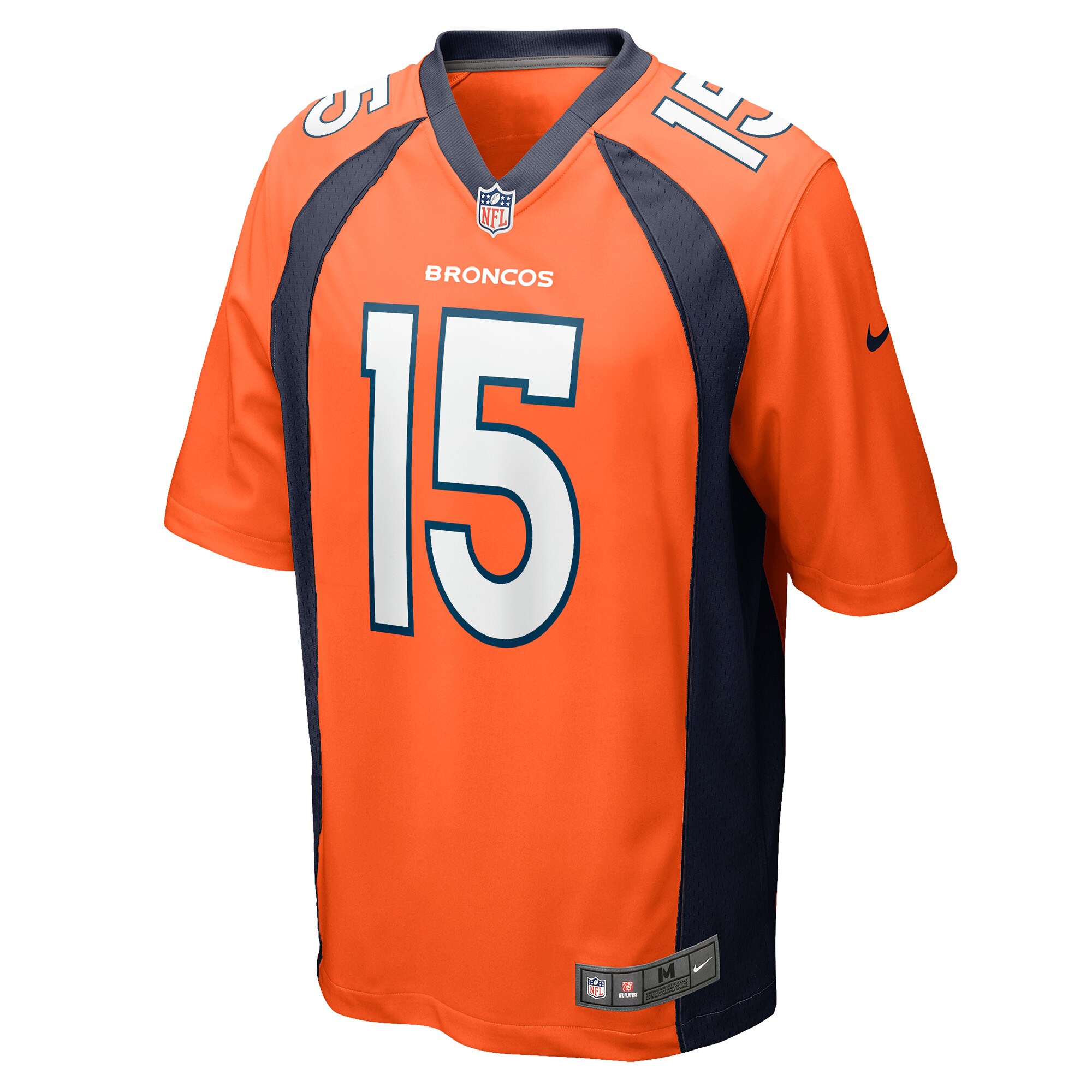 Alternative view of Men's Denver Broncos Jalen Virgil Orange Game Player Jersey JS4792 nicesnker