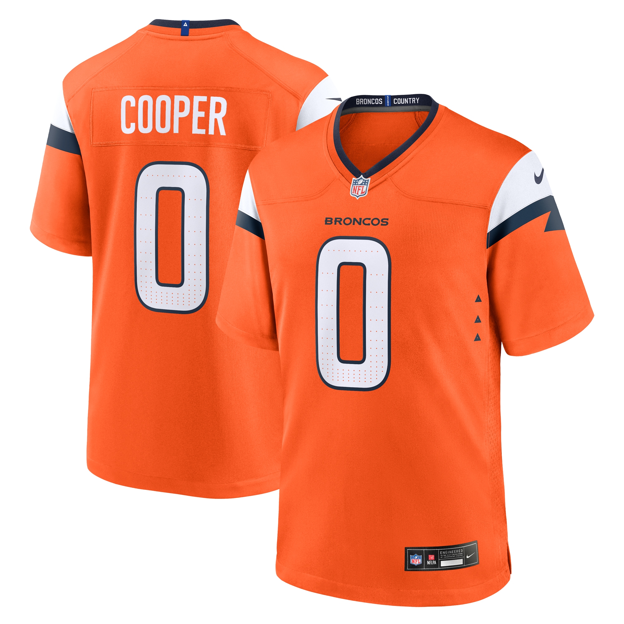 Men's Denver Broncos Jonathon Cooper Orange Team Game Jersey JS6800 nicesnker
