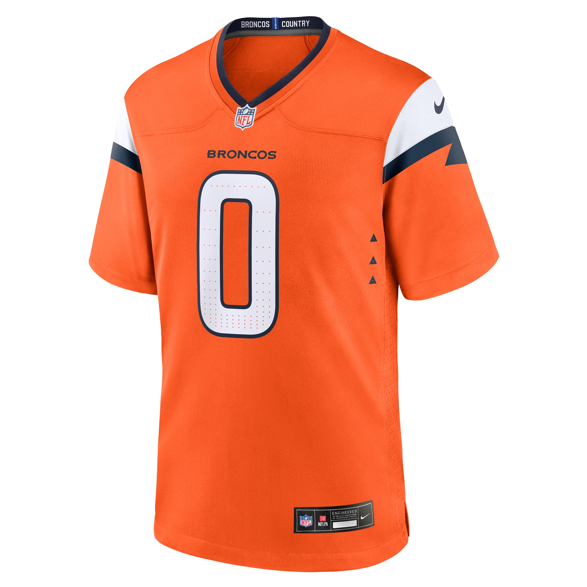 Alternative view of Men's Denver Broncos Jonathon Cooper Orange Team Game Jersey JS6800 nicesnker