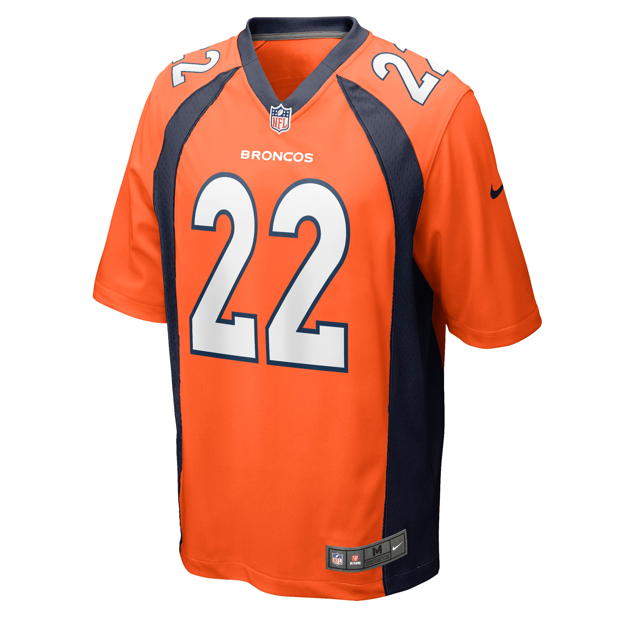 Alternative view of Men's Denver Broncos Kareem Jackson Orange Game Jersey JS4746 nicesnker