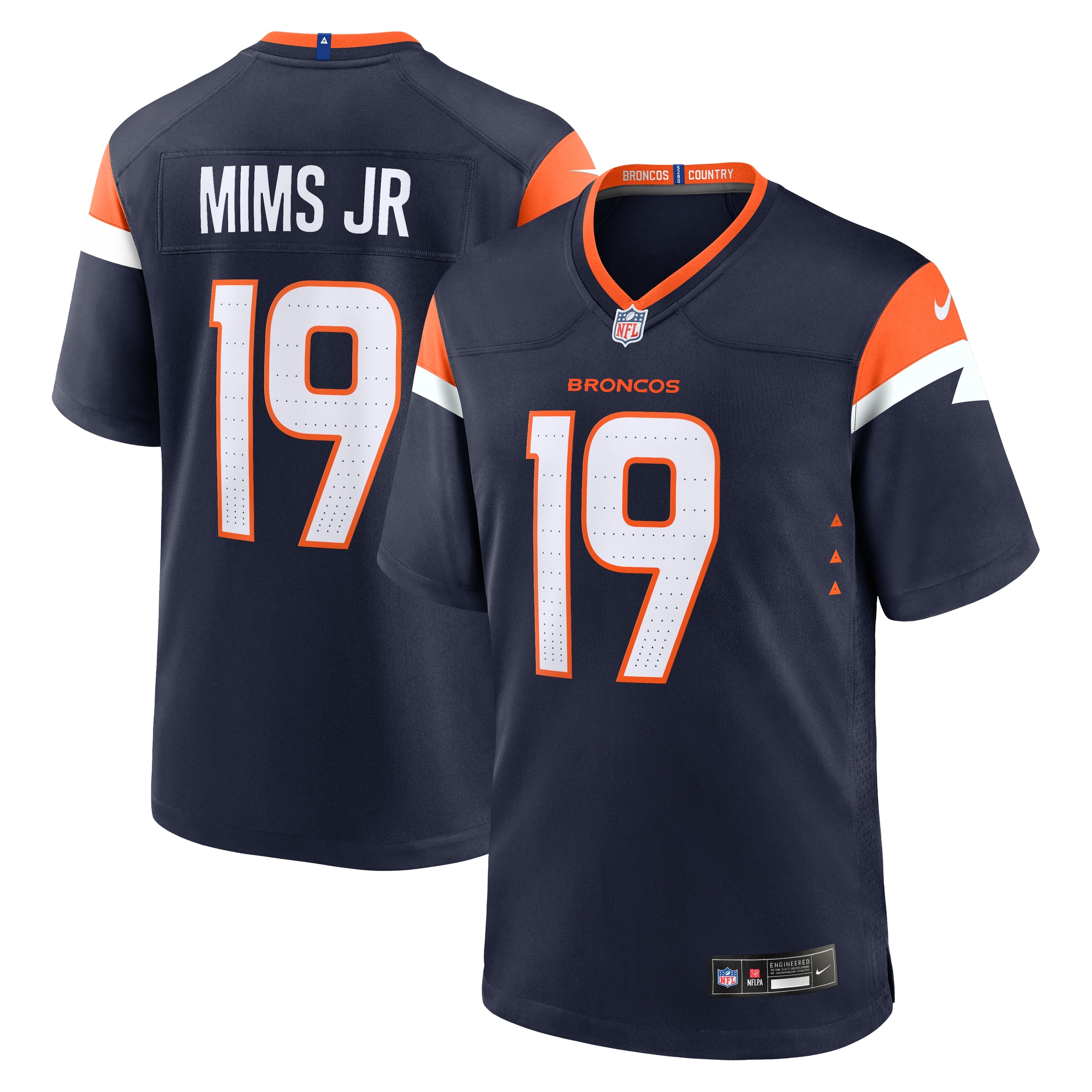 Men's Denver Broncos Marvin Mims Jr Navy Alternate Game Jersey JS9768 nicesnker