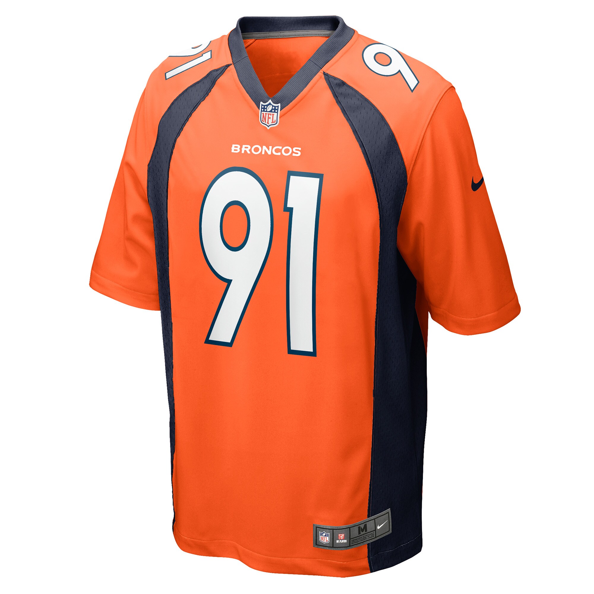 Alternative view of Men's Denver Broncos Matt Henningsen Orange Game Player Jersey JS8190 nicesnker