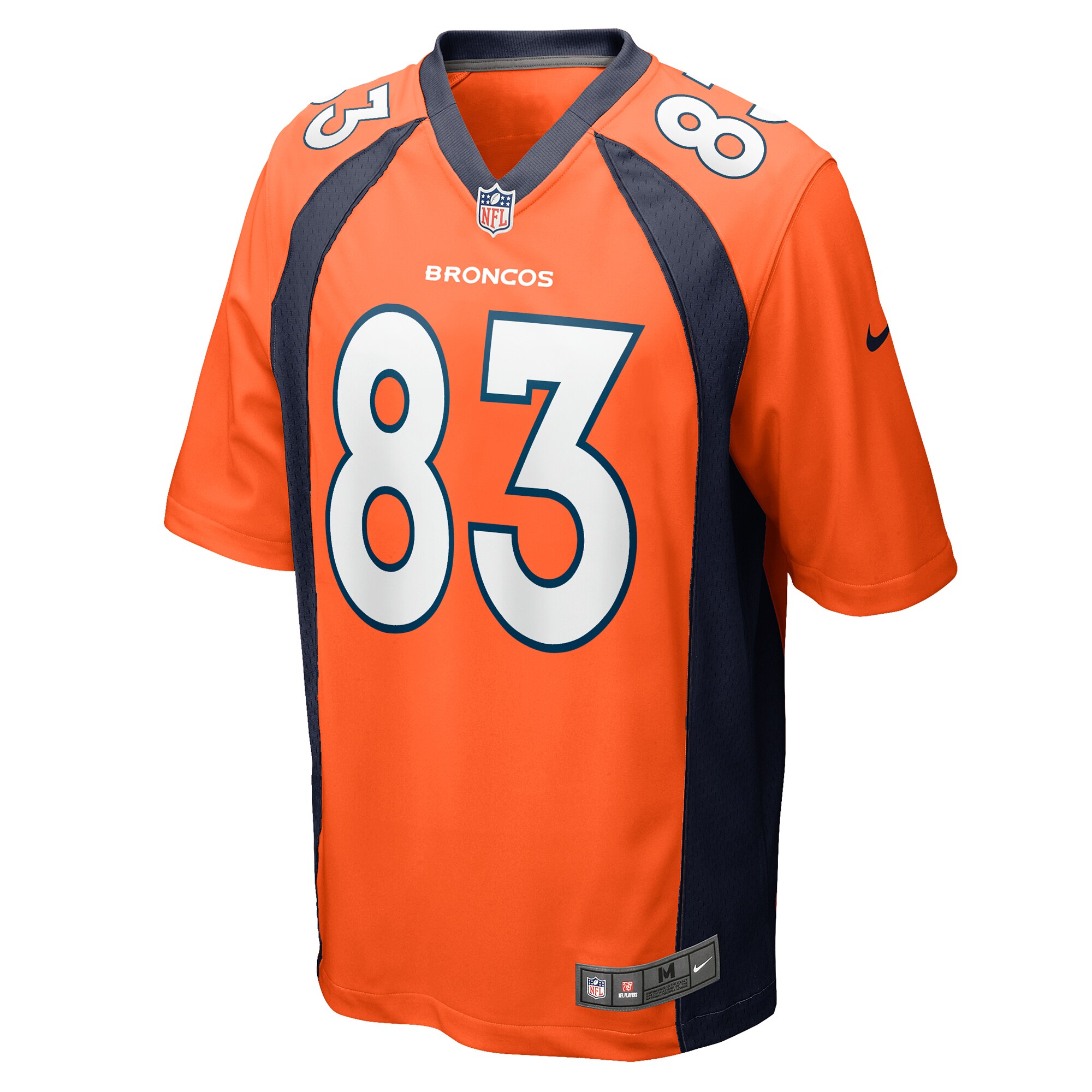 Alternative view of Men's Denver Broncos Michael Bandy Orange Team Game Jersey JS3042 nicesnker