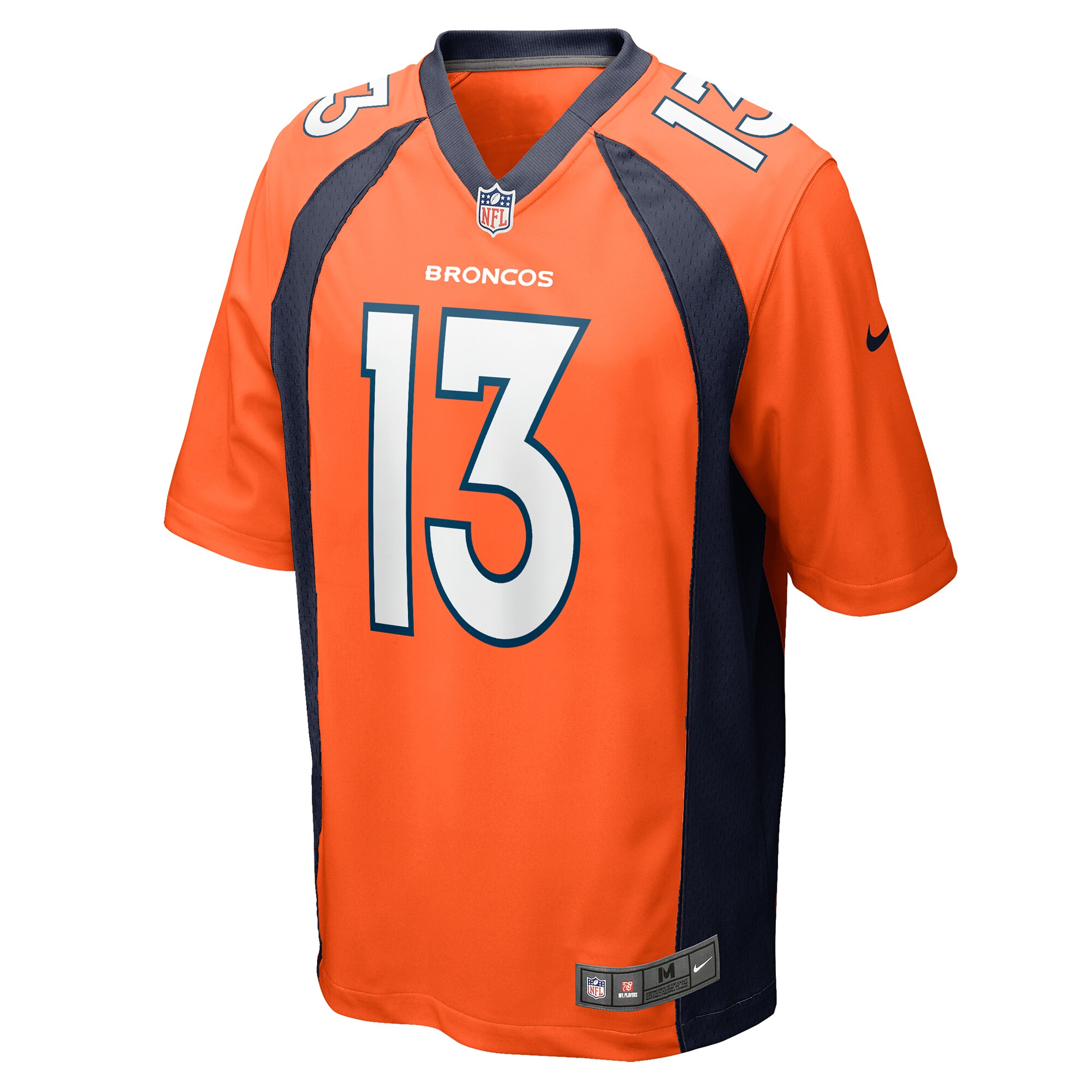 Alternative view of Men's Denver Broncos Phillip Dorsett II Orange Team Game Jersey JS7425 nicesnker