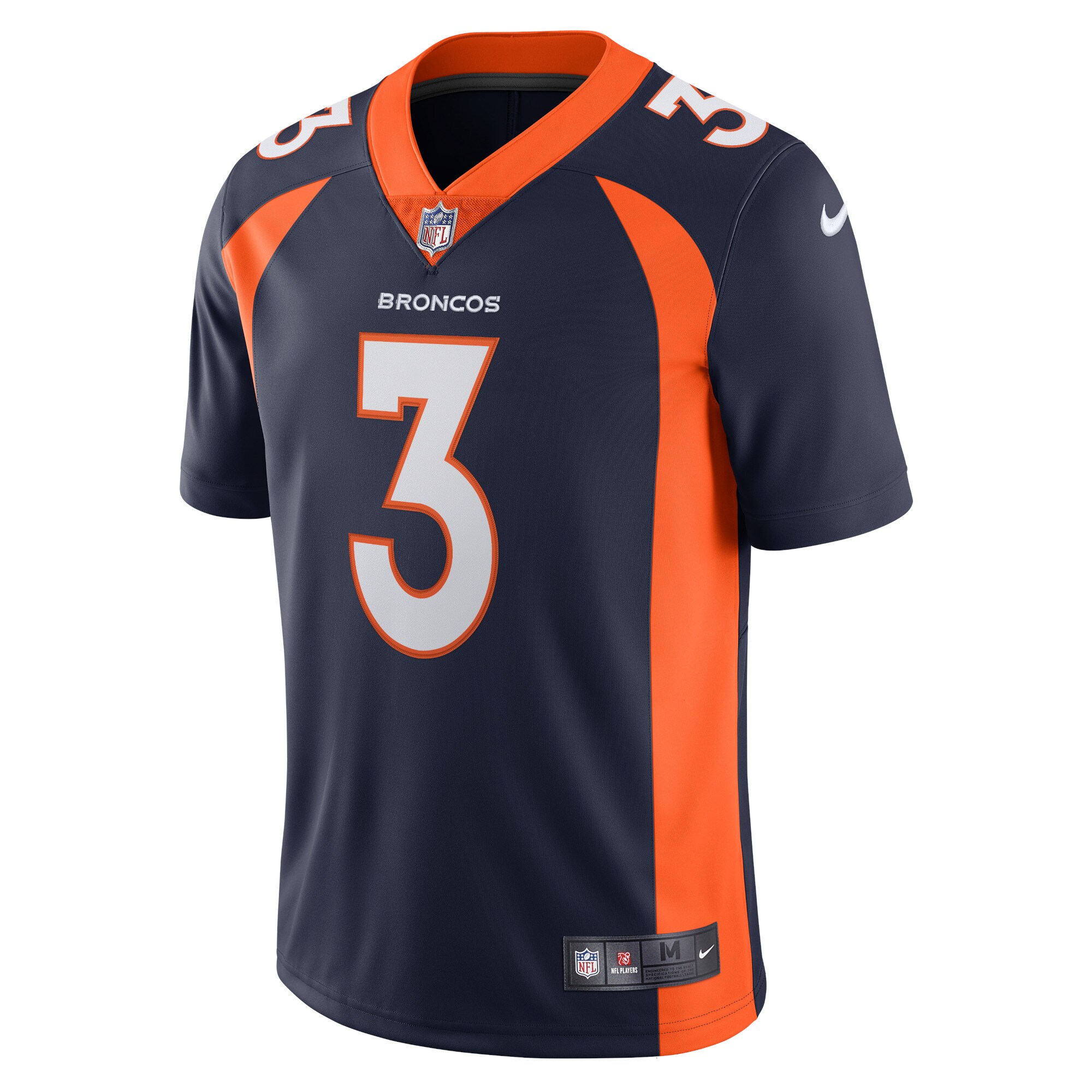 Alternative view of Men's Denver Broncos Russell Wilson Navy Alternate Vapor Limited Jersey JS1469 nicesnker